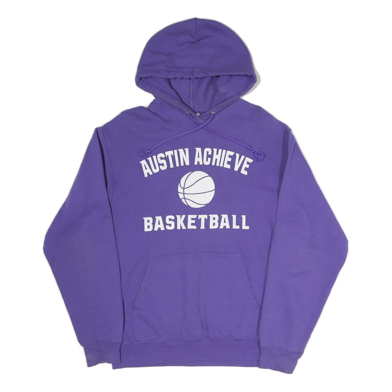 PORT & COMPANY Mens Purple Austin Achieve Basketball Hoodie M Cotton Blend Refurbished - N/A refurbished available on Cerqular