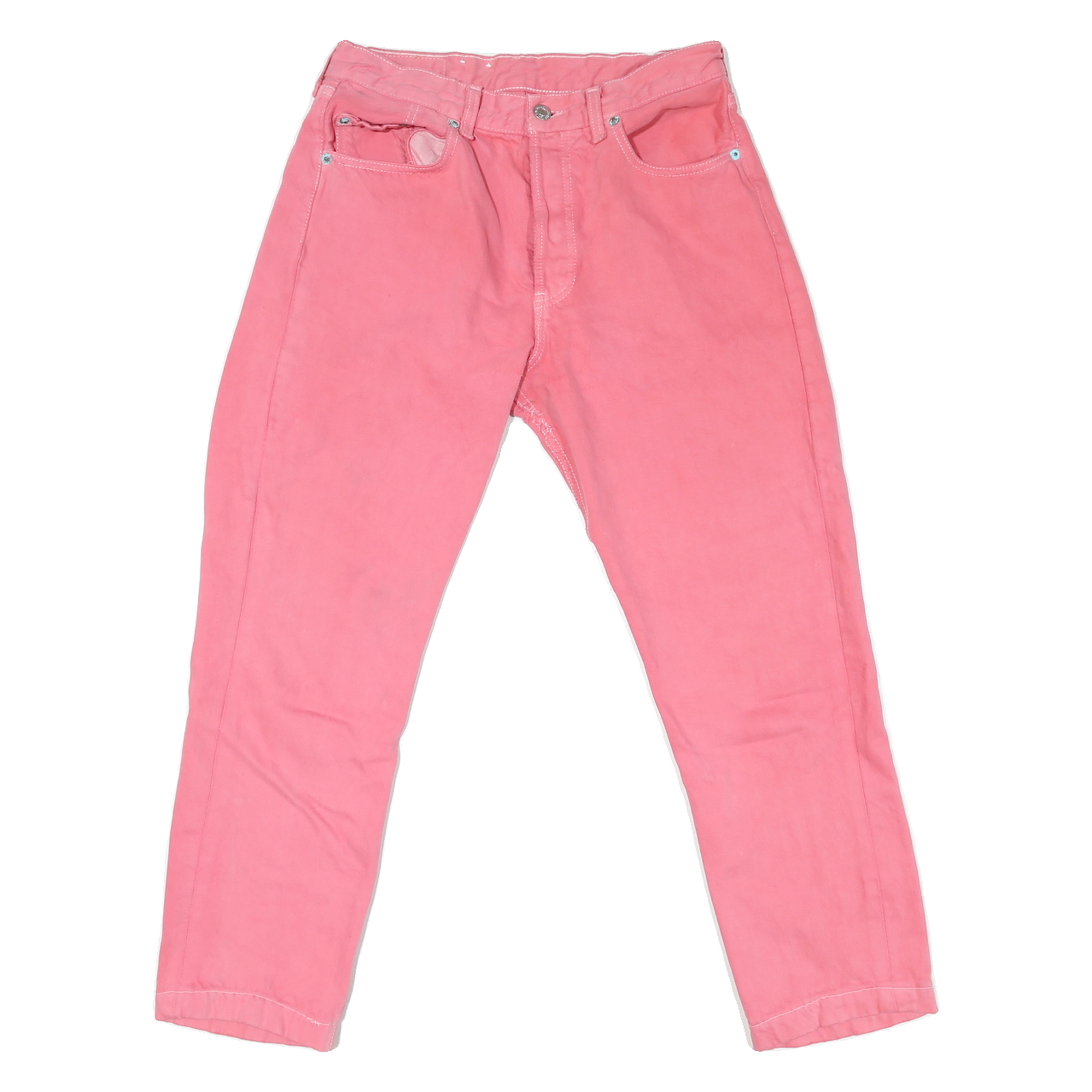 Womens Regular Fit Pink Cotton Blend Jeans W28 L25 Button Closure Stylish Refurbished - N/A refurbished available on Cerqular