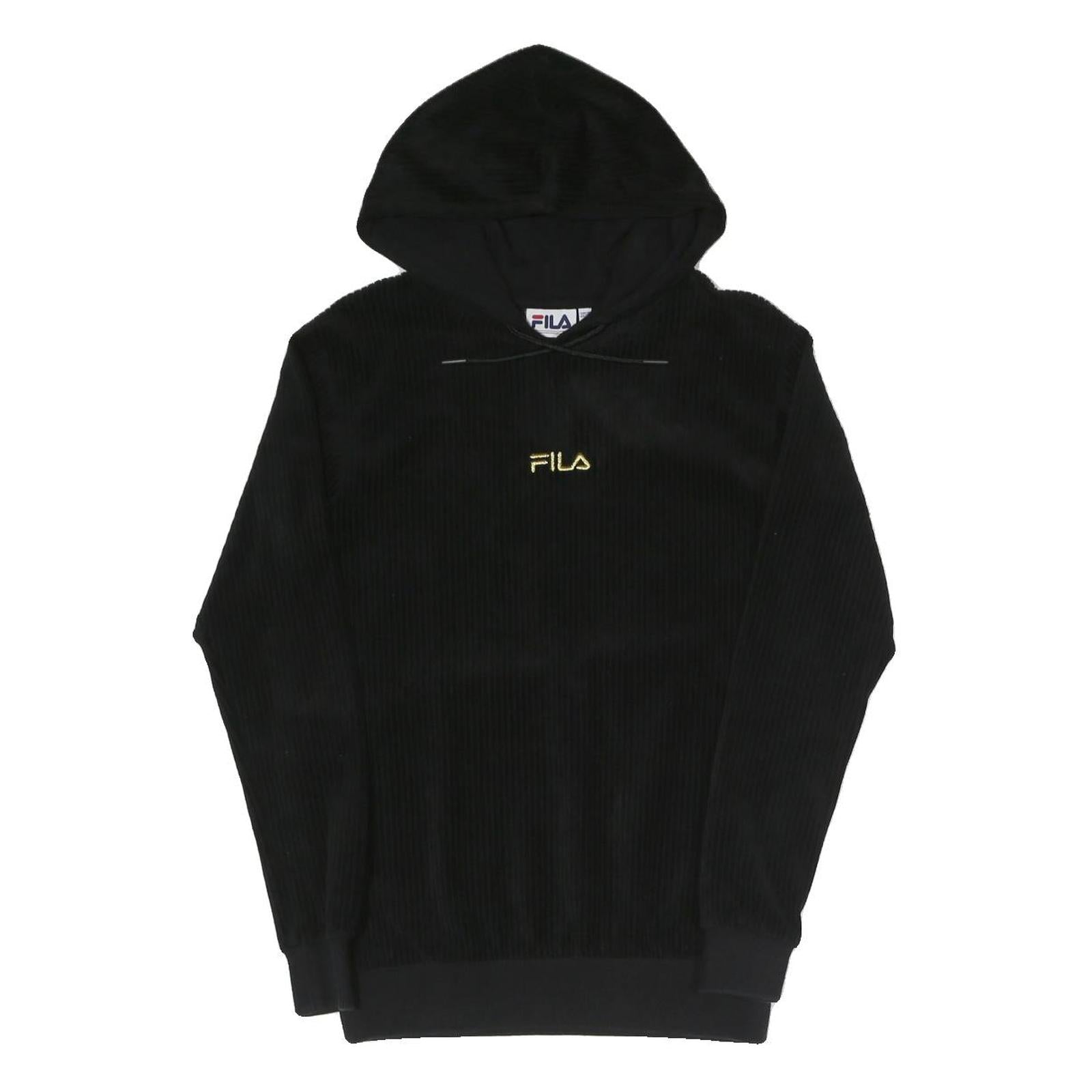 FILA Womens Black Hoodie UK 4 Cotton Blend Pullover Hooded Sweatshirt Refurbished - N/A refurbished available on Cerqular