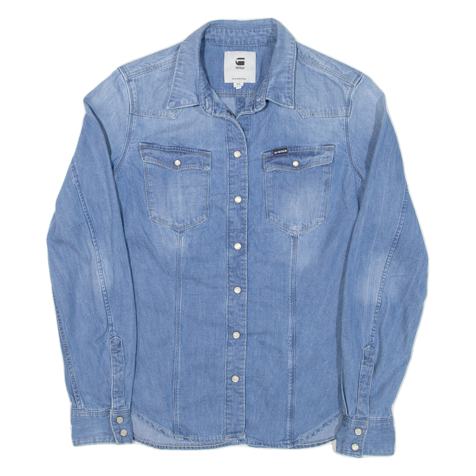 G-STAR Womens Denim Shirt Blue Long Sleeve XS Refurbished - N/A refurbished available on Cerqular