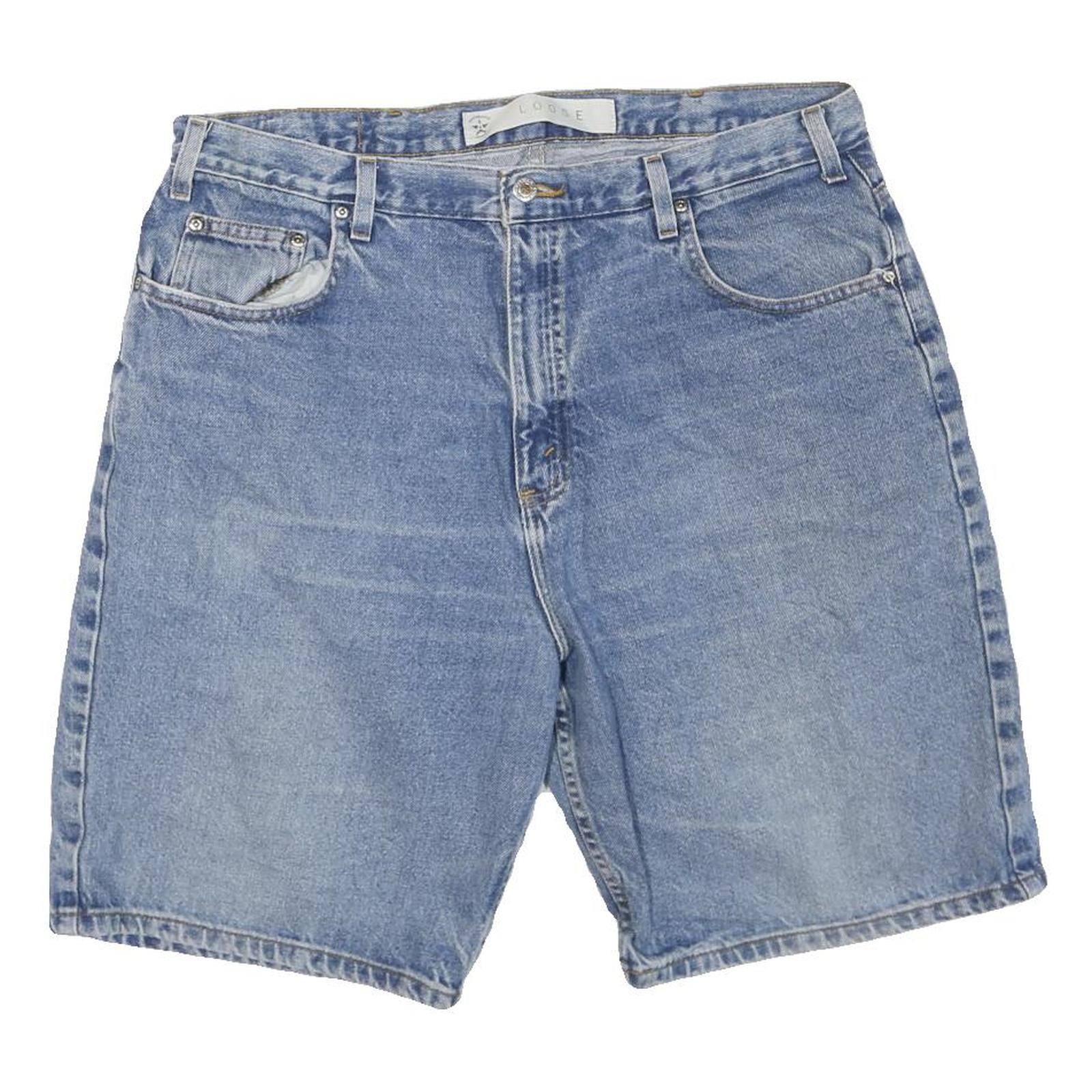 ARIZONA JEAN COMPANY Mens Denim Blue Casual Loose Shorts L W38 Classic Fit Refurbished - N/A refurbished available on Cerqular