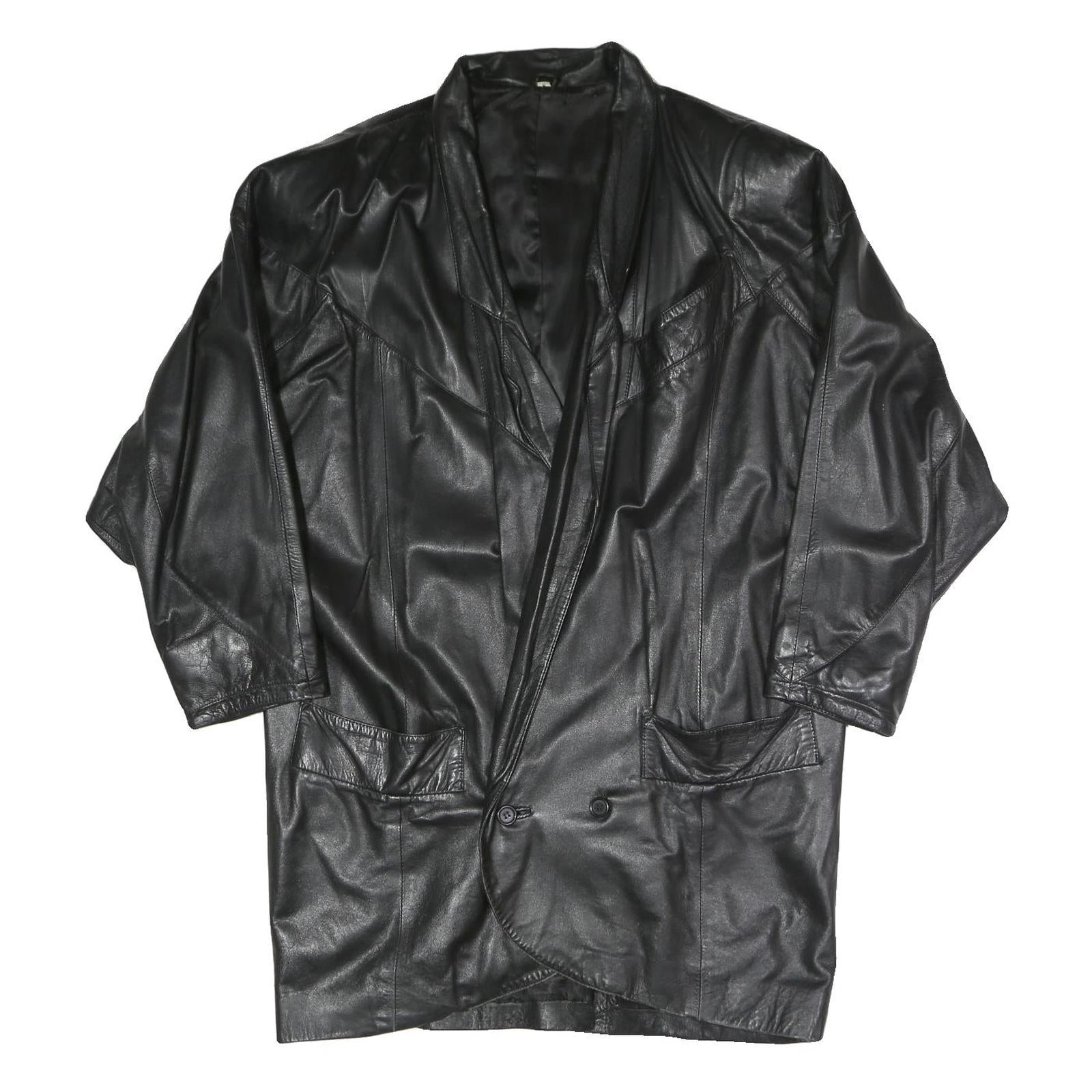 Buy Mens Black Faux Leather Button Jacket XL Woven Relaxed Fit Long Sleeve Plain Refurbished - $51.99 Mens Black Faux Leather Button Jacket XL Woven Relaxed Fit Long Sleeve Plain Refurbished - N/A refurbished available on Cerqular