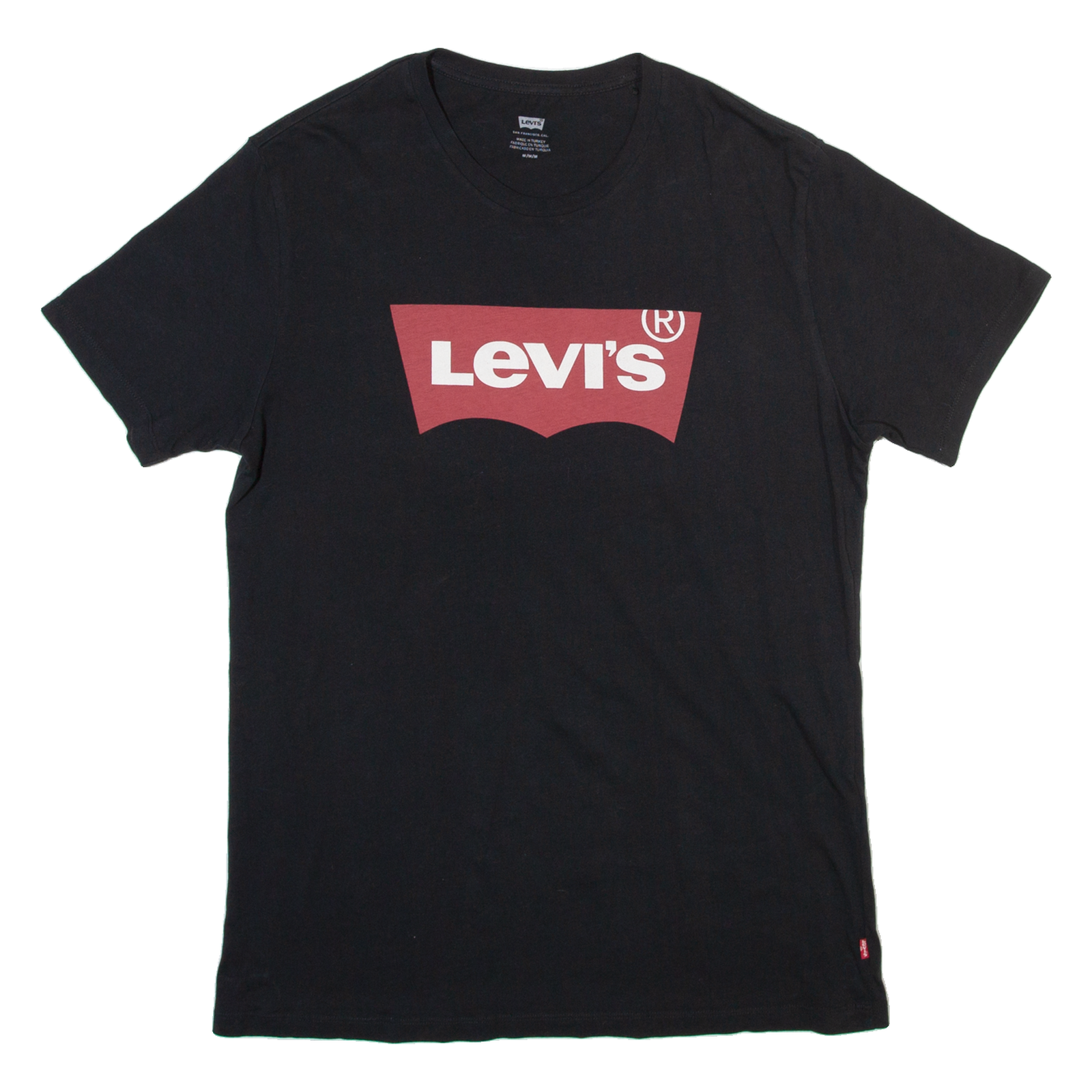 LEVI'S Mens T-Shirt Black Crew Neck M Refurbished - N/A refurbished available on Cerqular