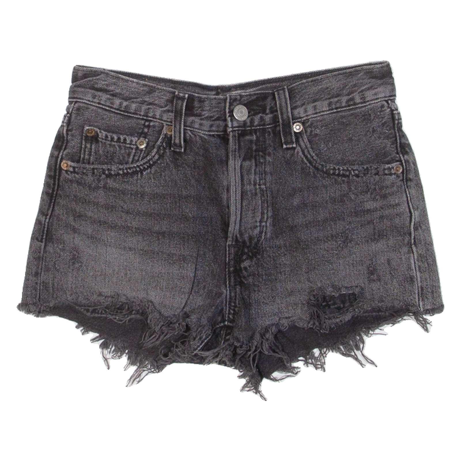 LEVI'S 501 Womens Denim Shorts Black XXS W24 Refurbished - N/A refurbished available on Cerqular