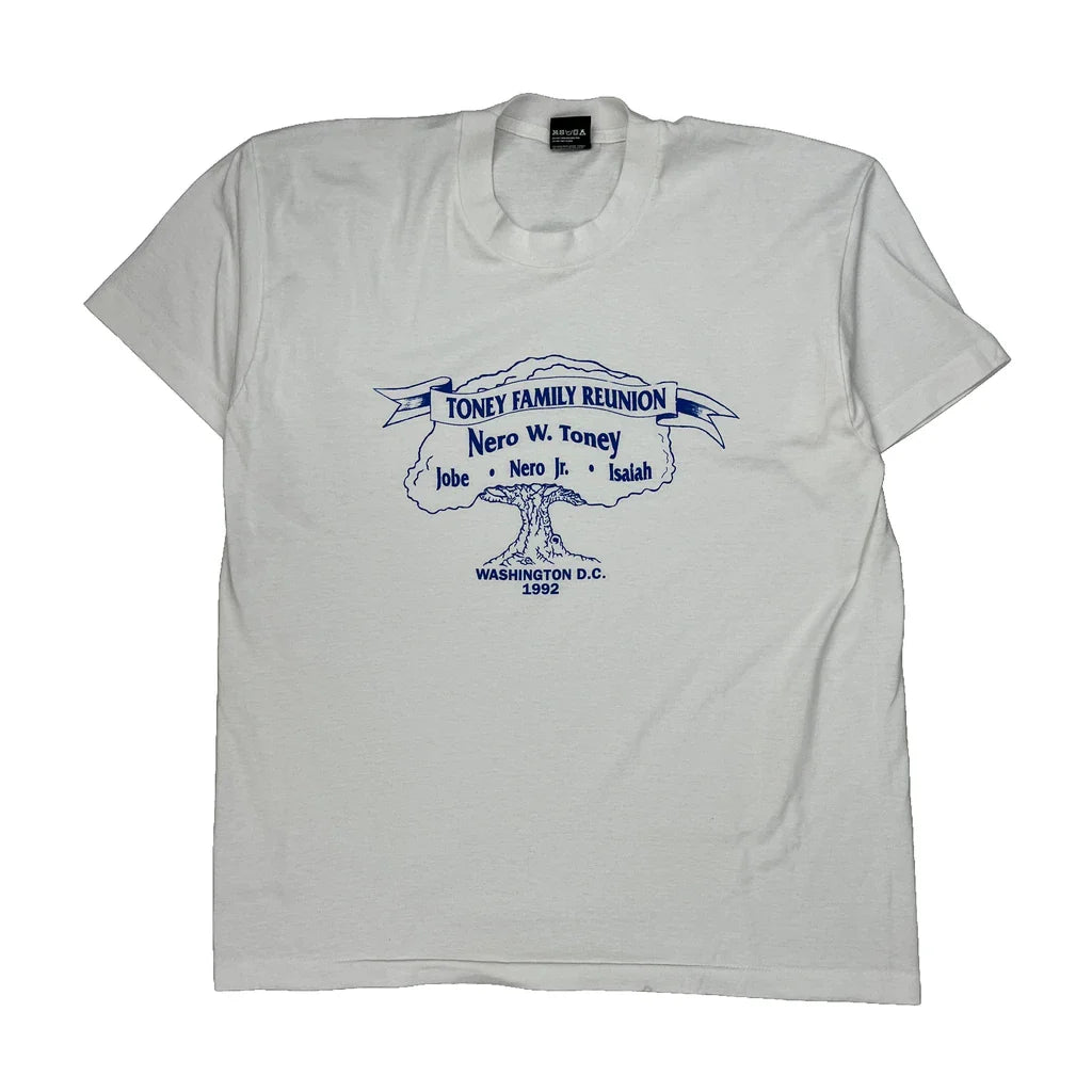 Buy Family Reunion Screen Stars Graphic T-Shirt - XL White Cotton Blend Refurbished - $29.47 Family Reunion Screen Stars Graphic T-Shirt - XL White Cotton Blend Refurbished - Thrifted (note: this is a term often used to describe second- refurbished available on Cerqular