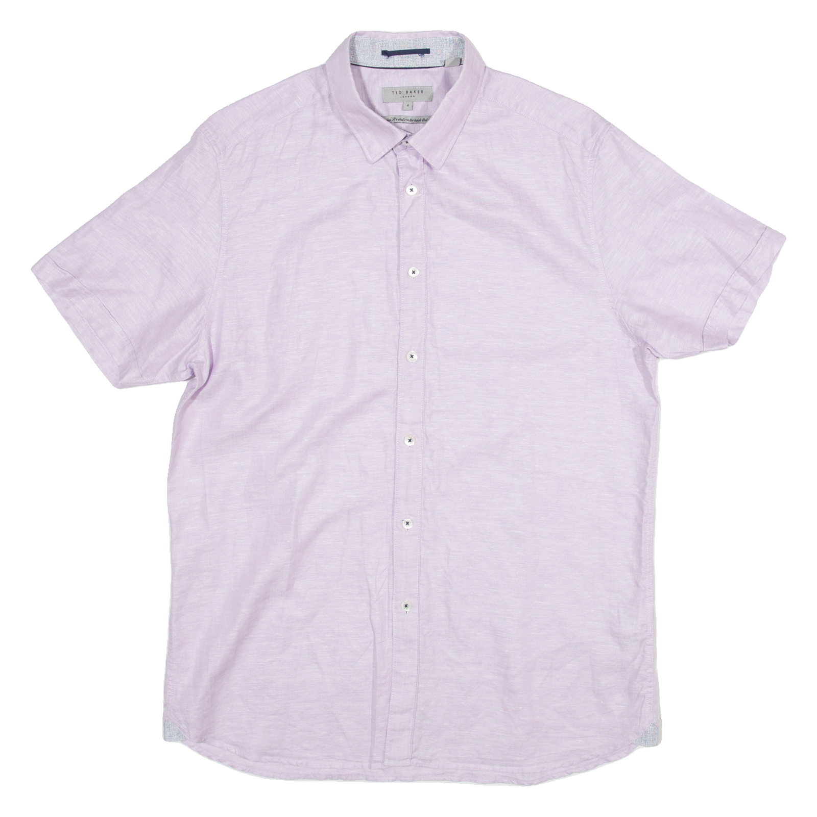TED BAKER Mens Plain Shirt Purple L Refurbished - N/A refurbished available on Cerqular