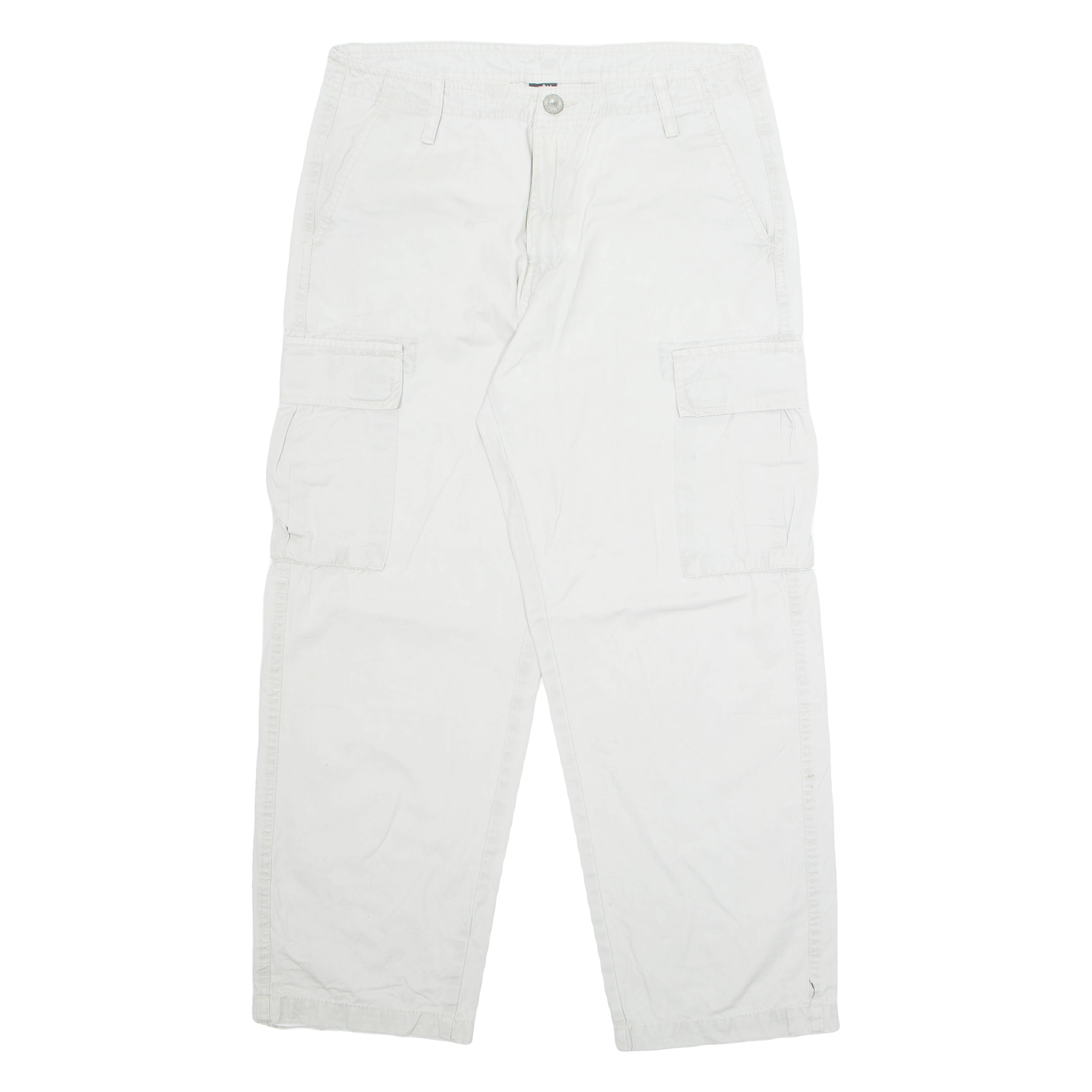 FSBN Cargo Mens Trousers Grey Loose Straight W34 L27 Refurbished - N/A refurbished available on Cerqular