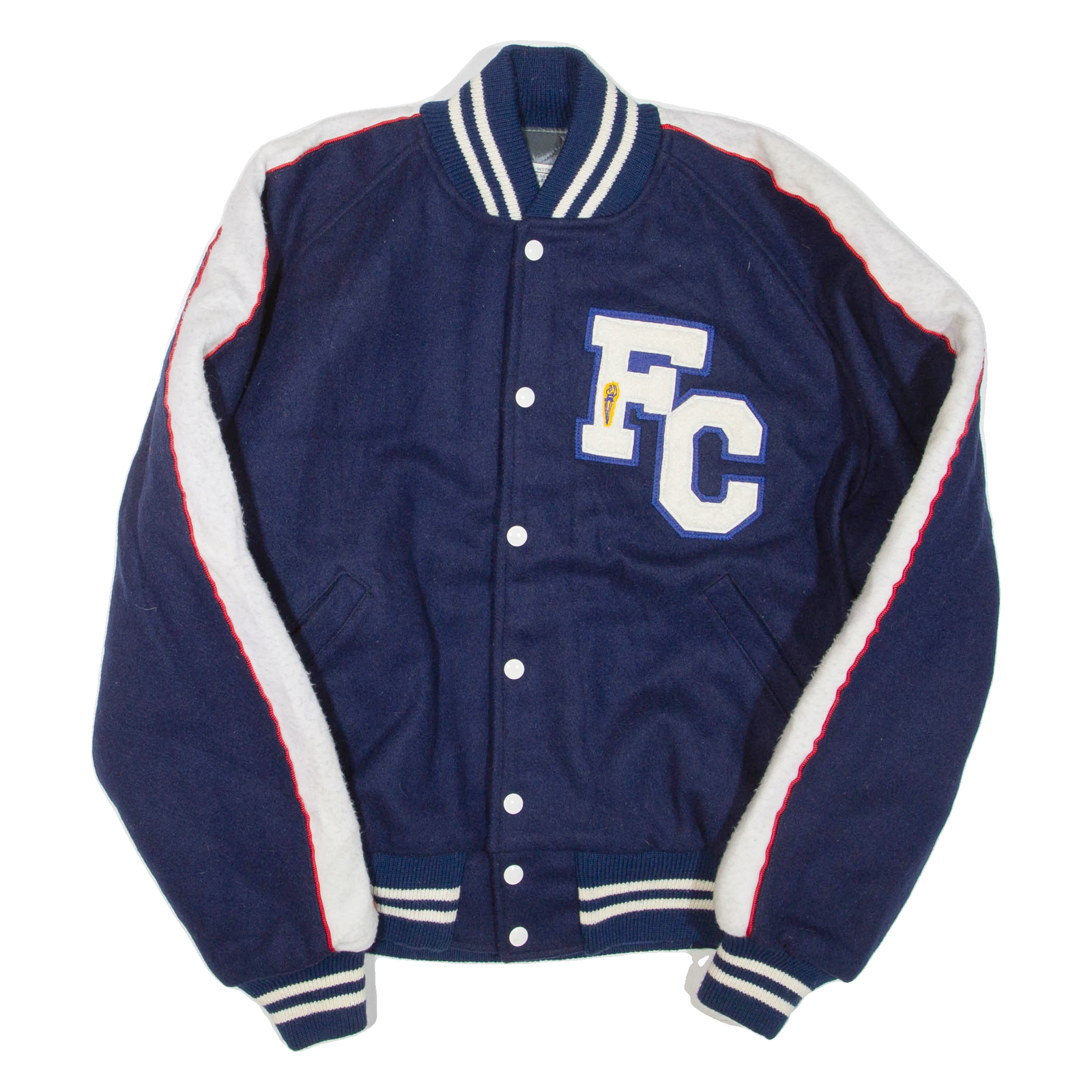 Buy FC Mens Jacket Blue Leather Wool L Refurbished - $50.69 FC Mens Jacket Blue Leather Wool L Refurbished - N/A refurbished available on Cerqular