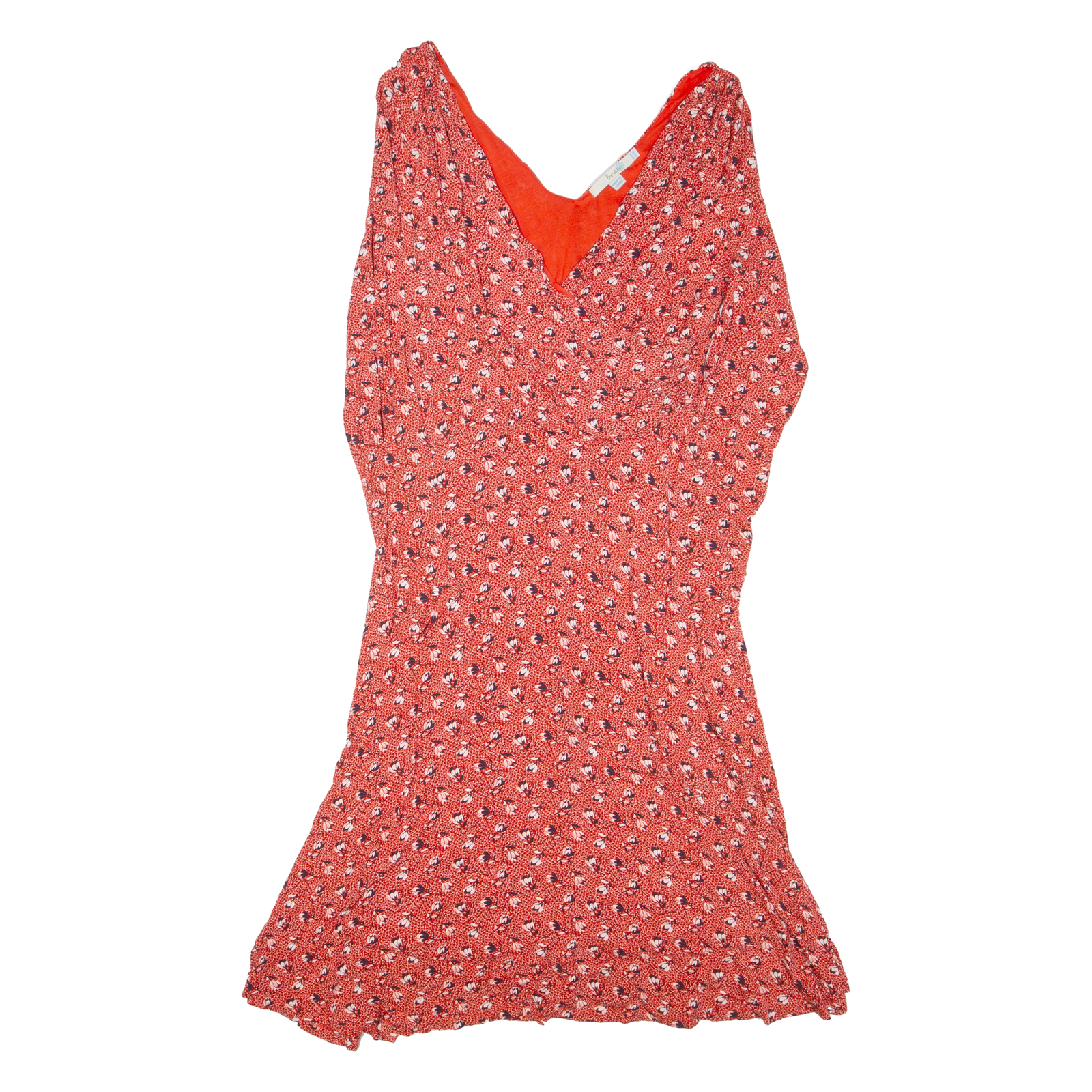 BODEN Womens Day Dress Red Viscose Floral Long Sleeve Midi UK 14 Refurbished - N/A refurbished available on Cerqular