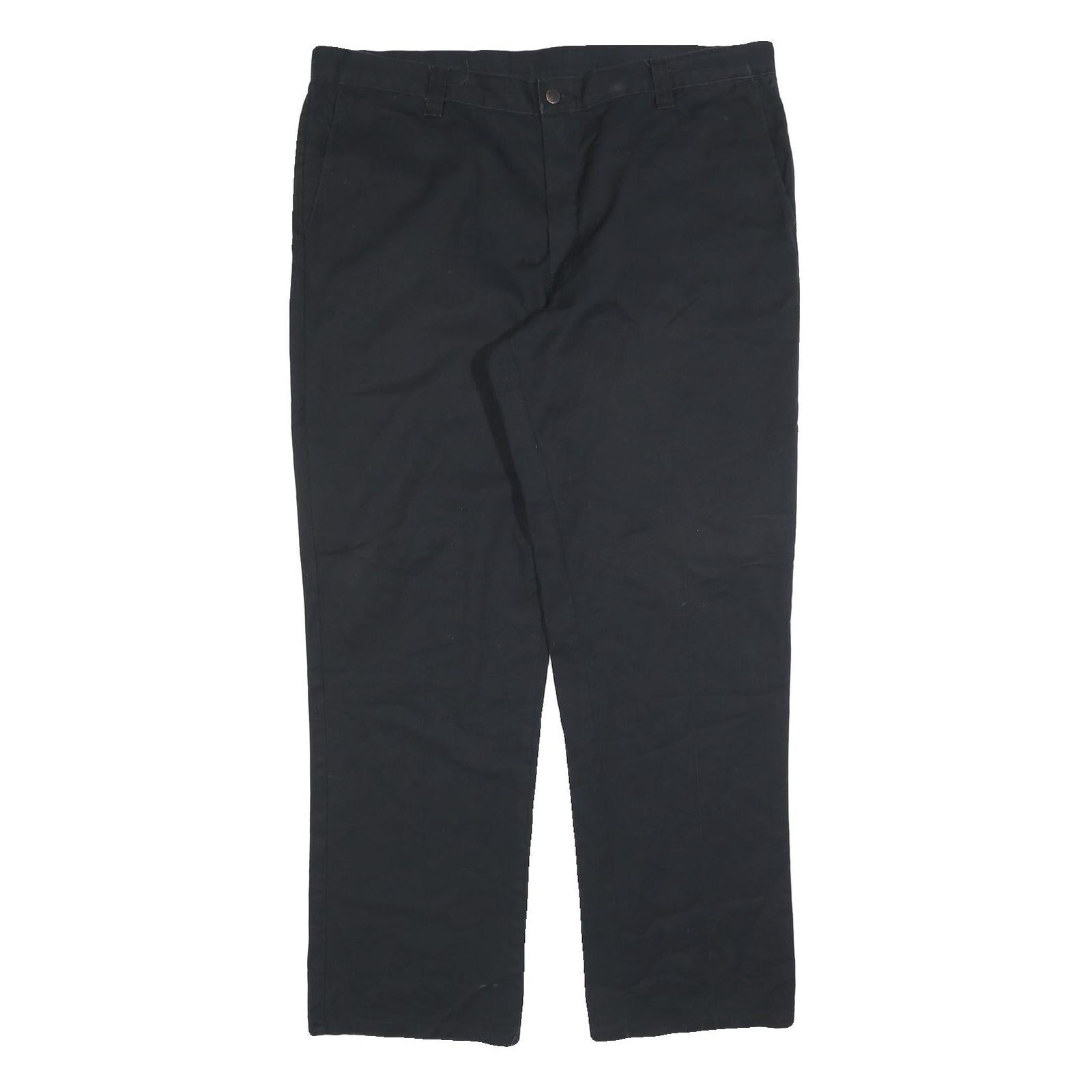 DICKIES Mens Black Cotton Blend Regular Fit Straight Leg Trousers W40 L32 Refurbished - N/A refurbished available on Cerqular