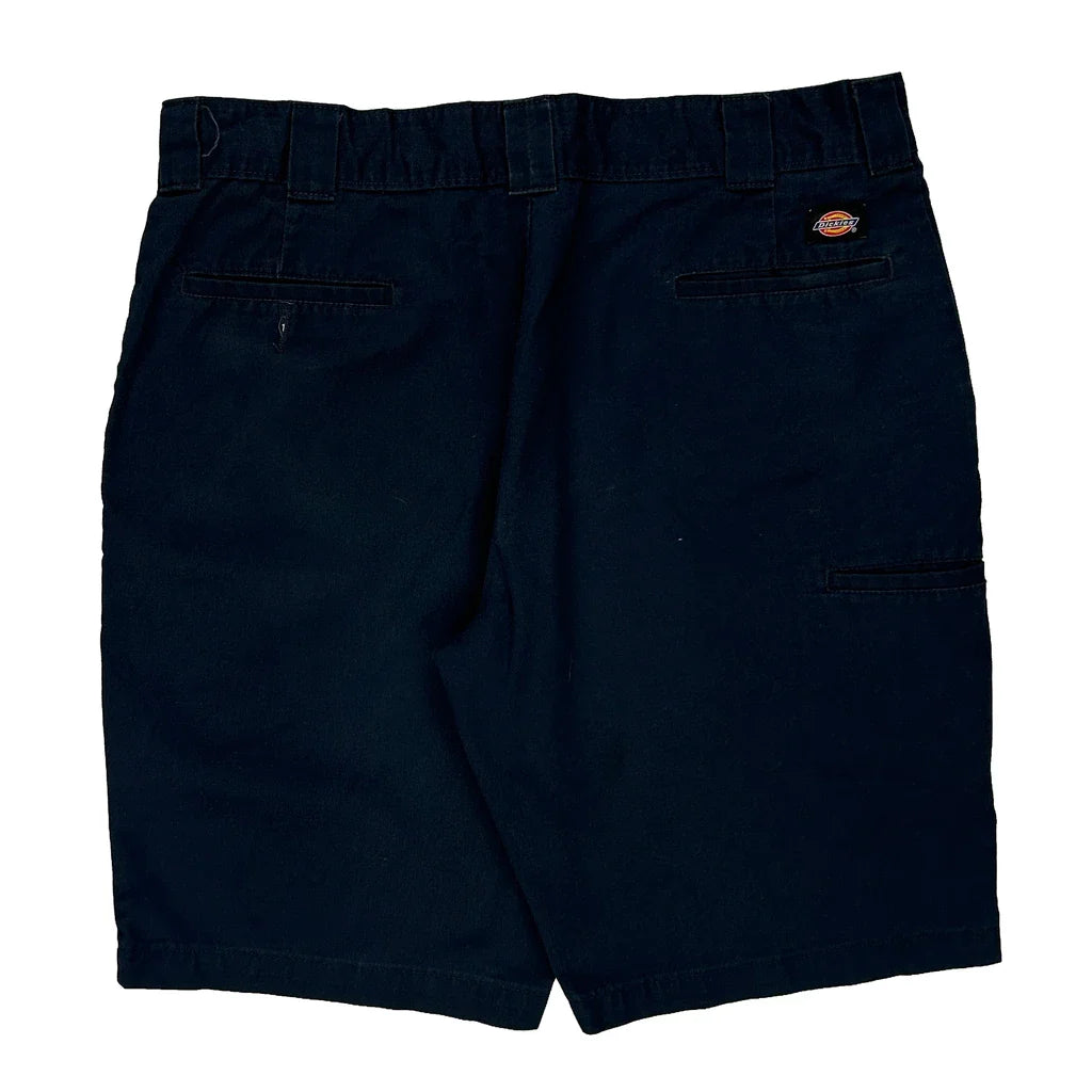 Dickies Shorts - 37W 11L Navy Polyester Blend Refurbished - Thrifted (note: this is a term often used to describe second- refurbished available on Cerqular