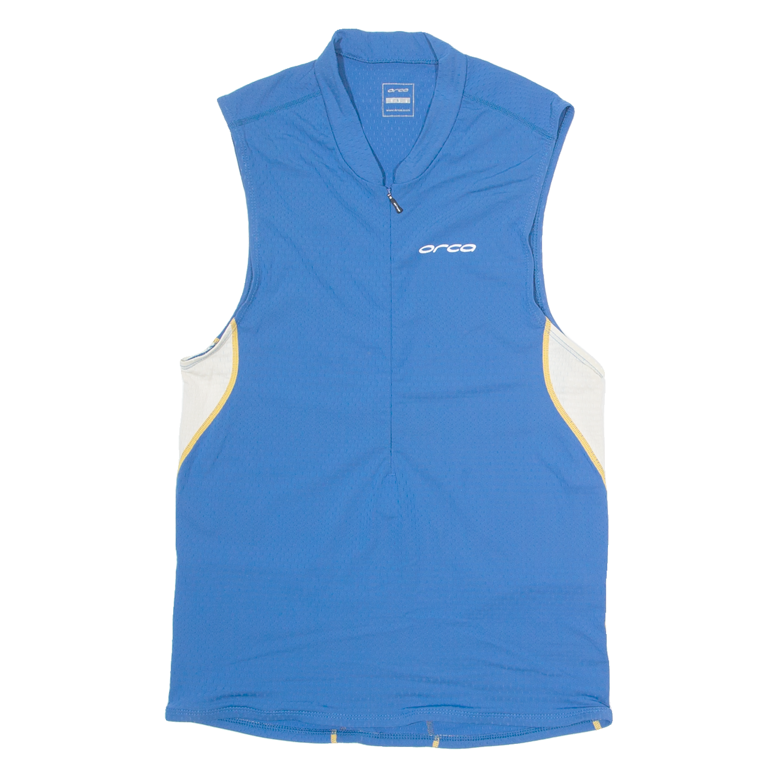 ORCA Cycling Mens Jersey Blue Sleeveless 1/4 Zip L Refurbished - N/A refurbished available on Cerqular
