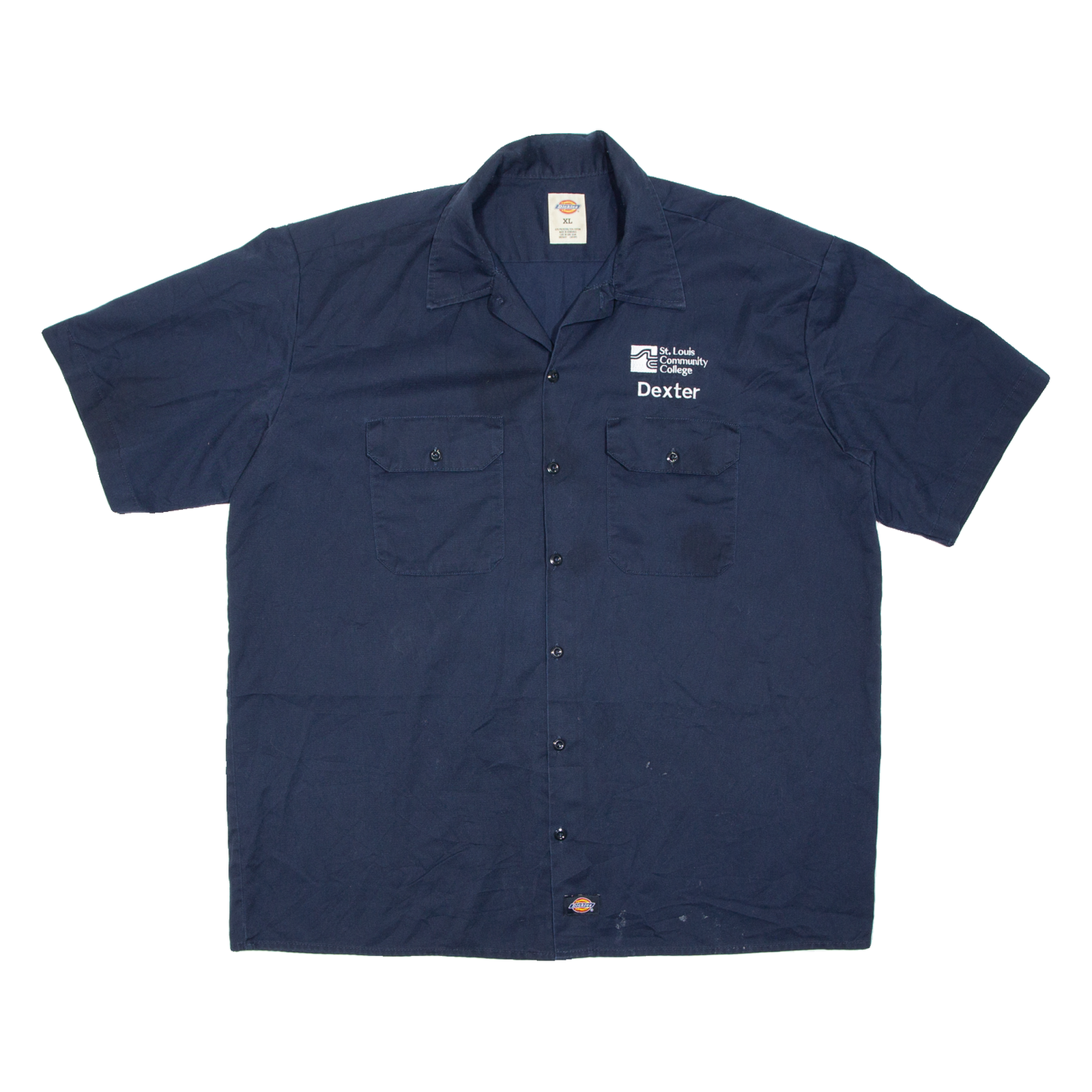 DICKIES Mens Worker Shirt Blue XL Refurbished - N/A refurbished available on Cerqular