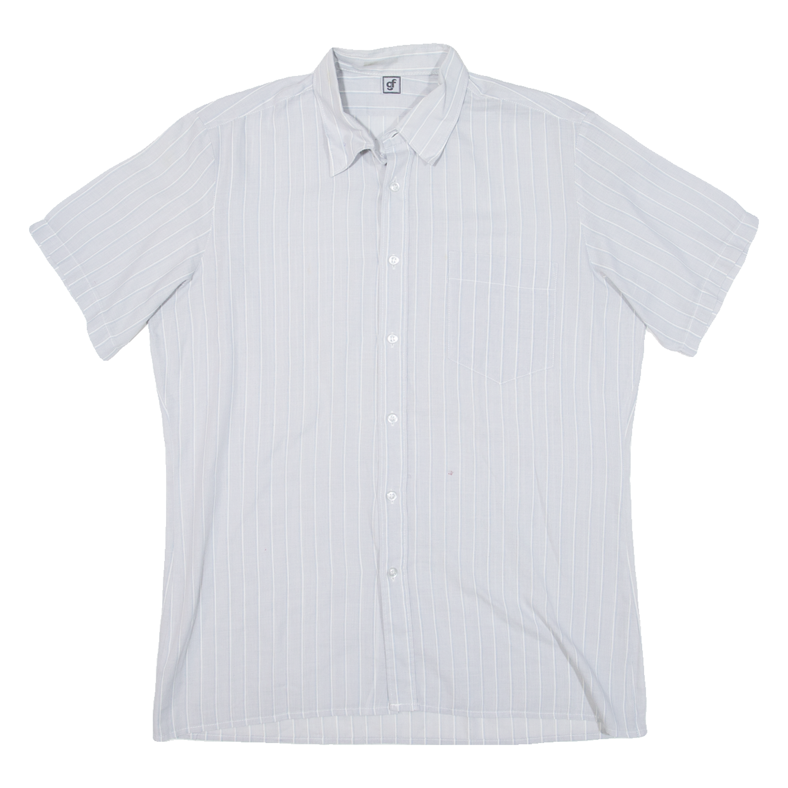 GF Mens Shirt Grey Striped M Refurbished - N/A refurbished available on Cerqular
