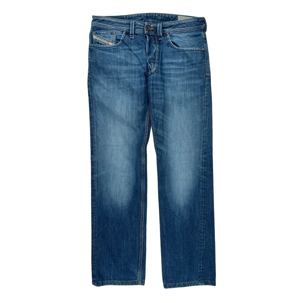 Diesel Jeans - 33W 30L Blue Cotton Refurbished - Thrifted (note: this is a term often used to describe second- refurbished available on Cerqular