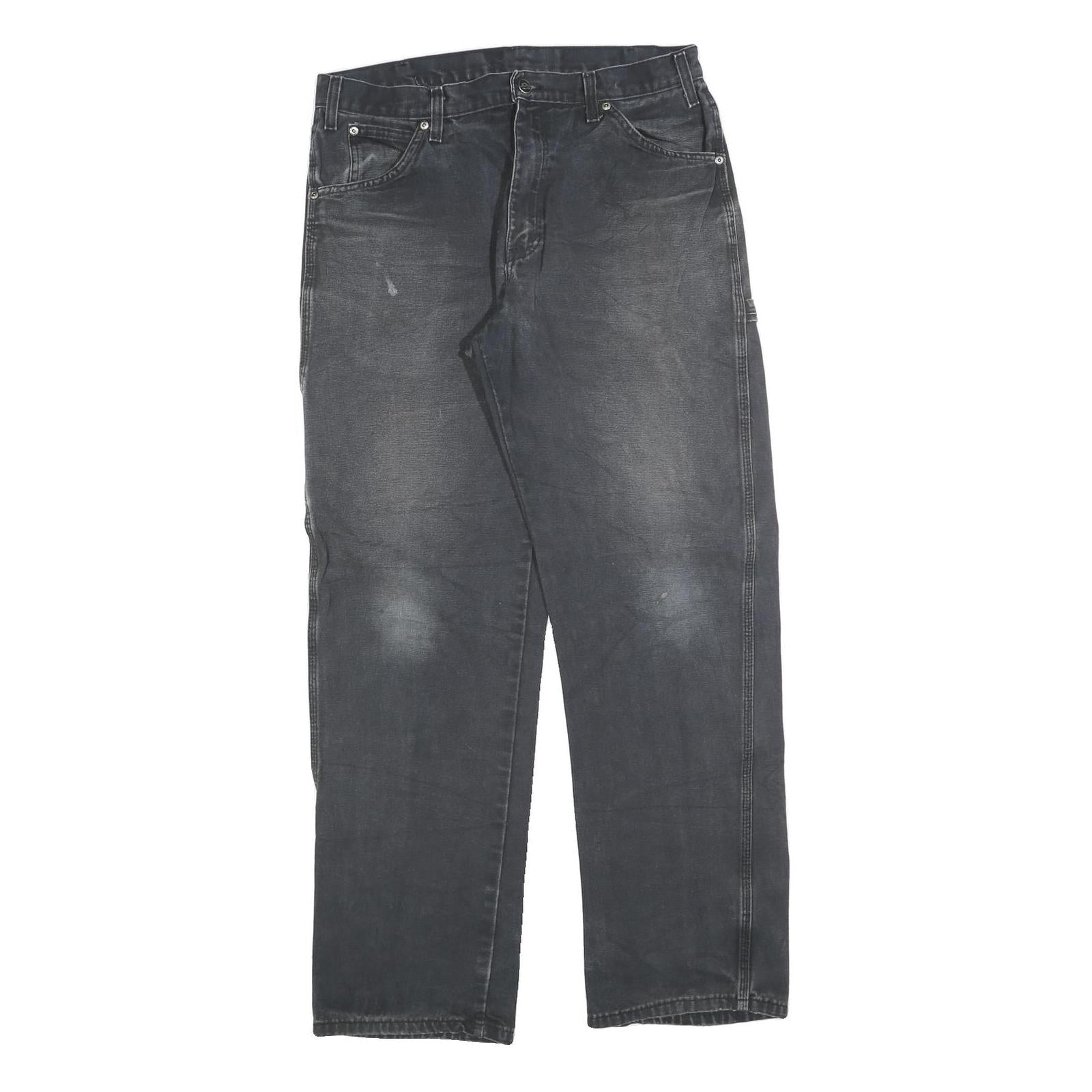 DICKIES Mens Regular Fit Black Denim Jeans W34 L32 Durable Workwear Refurbished - N/A refurbished available on Cerqular