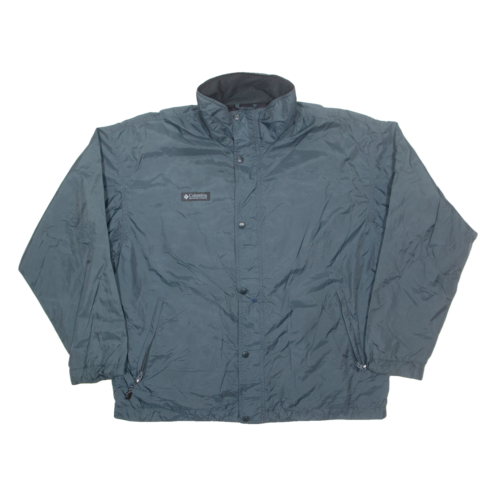 COLUMBIA Mens Jacket Grey Nylon XL Refurbished - N/A refurbished available on Cerqular