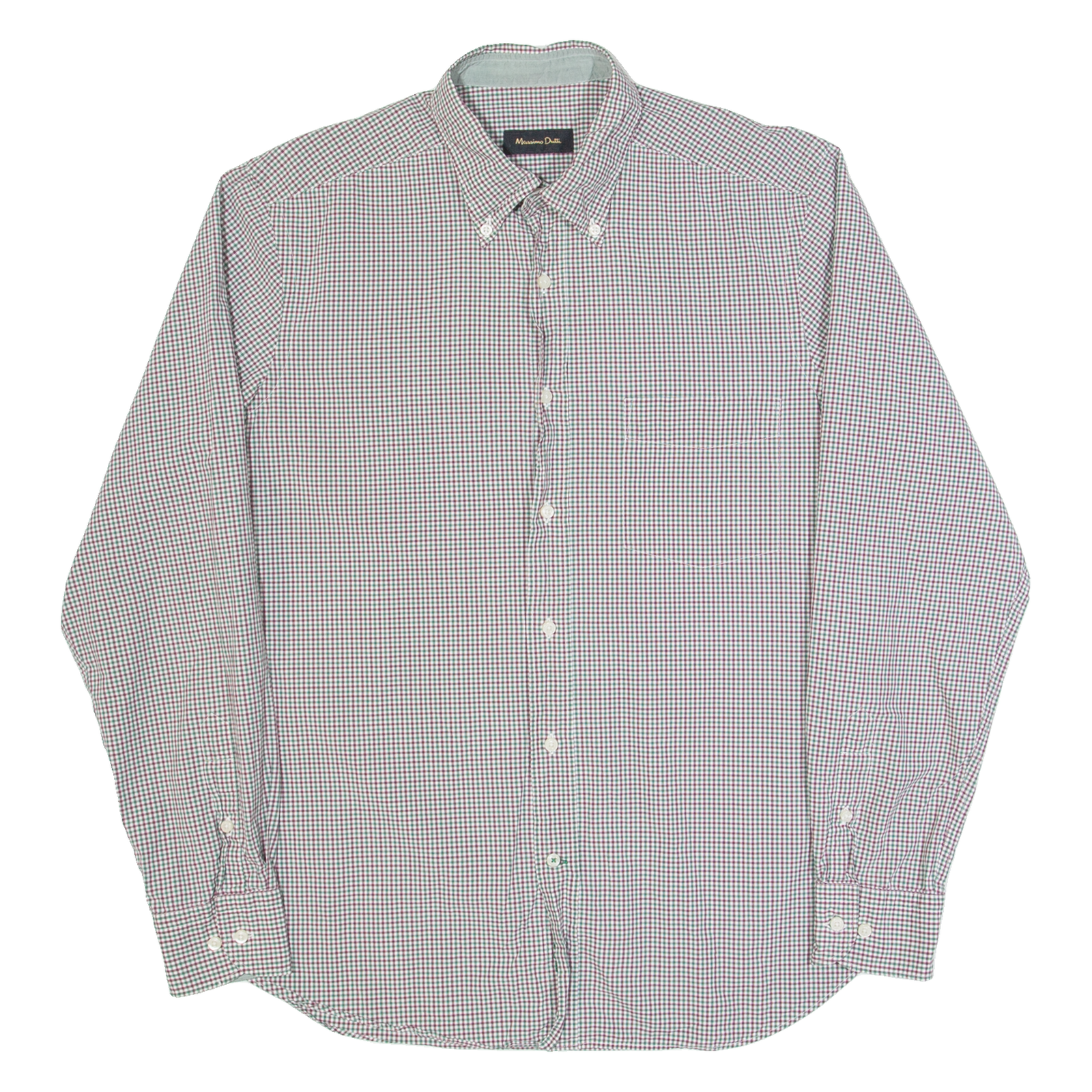MASSIMO DUTTI Mens Shirt Red Check Long Sleeve L Refurbished - N/A refurbished available on Cerqular