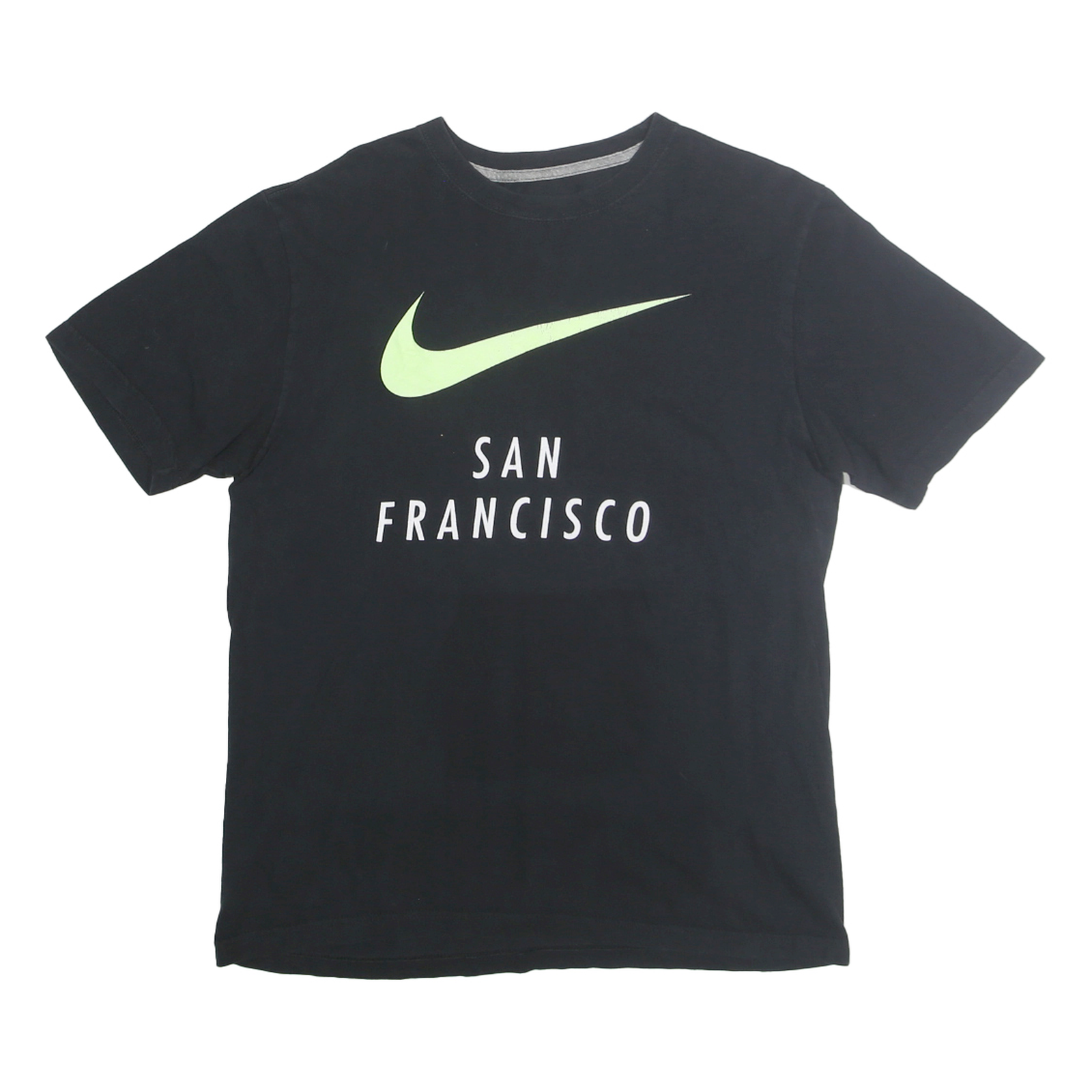 NIKE Mens Black San Francisco Graphic T-Shirt M Short Sleeve Crew Neck Refurbished - N/A refurbished available on Cerqular