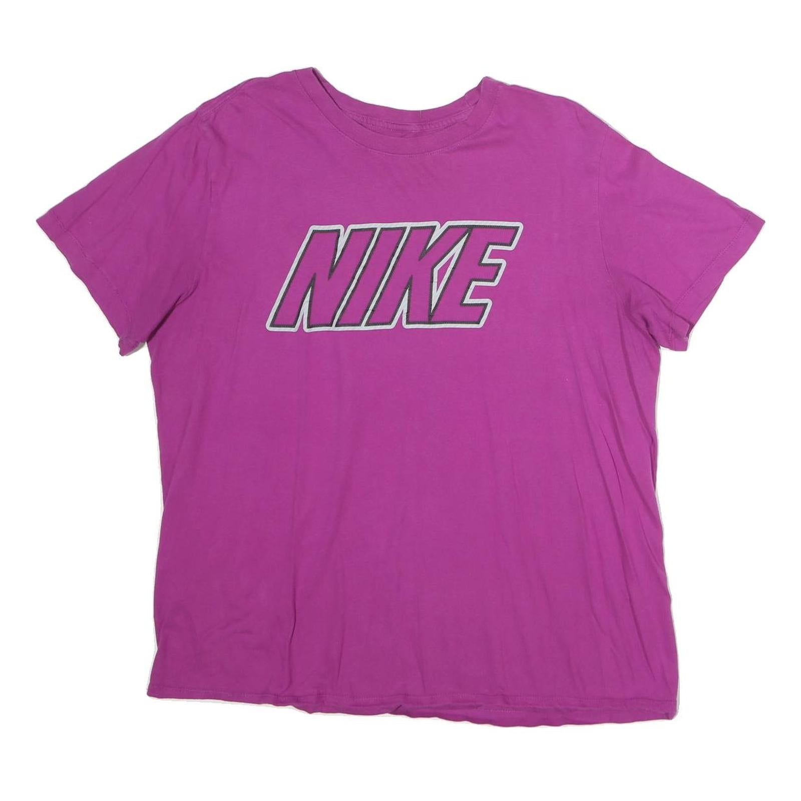 NIKE Mens Purple Graphic T-Shirt M Short Sleeve Crew Neck Cotton Casual Refurbished - N/A refurbished available on Cerqular