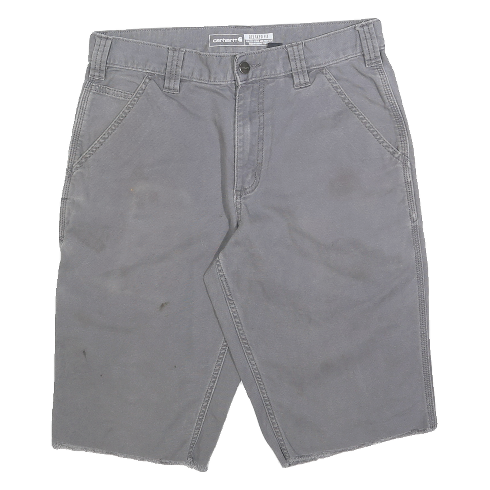 CARHARTT Mens Grey Casual Cotton Blend Relaxed Fit M W31 Workwear Shorts Refurbished - N/A refurbished available on Cerqular