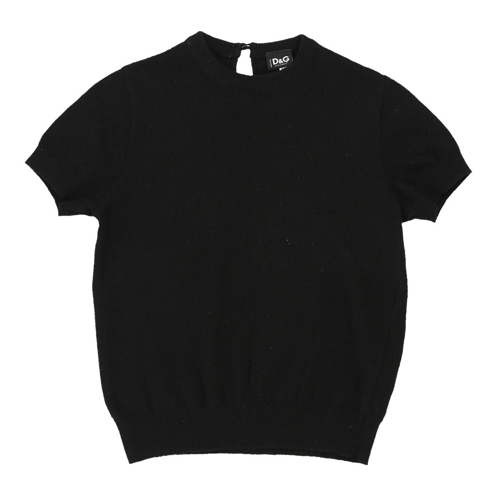 Dolce & Gabbana Top - Medium Black Cotton | Size: medium Refurbished - N/A (Preloved Designer is not a specific brand, it refurbished available on Cerqular