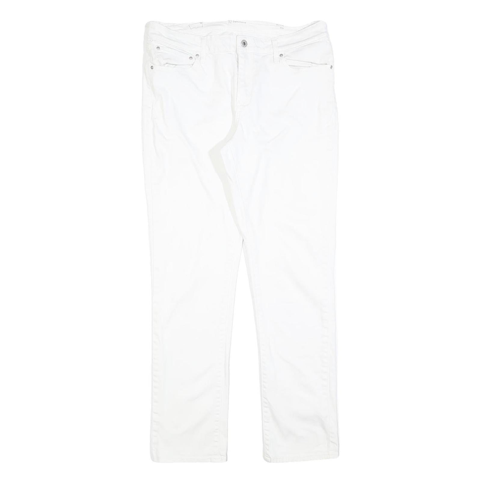 LEVI'S Womens Jeans White Slim Skinny Denim W32 L32 Cotton Blend Zip Closure Refurbished - N/A refurbished available on Cerqular