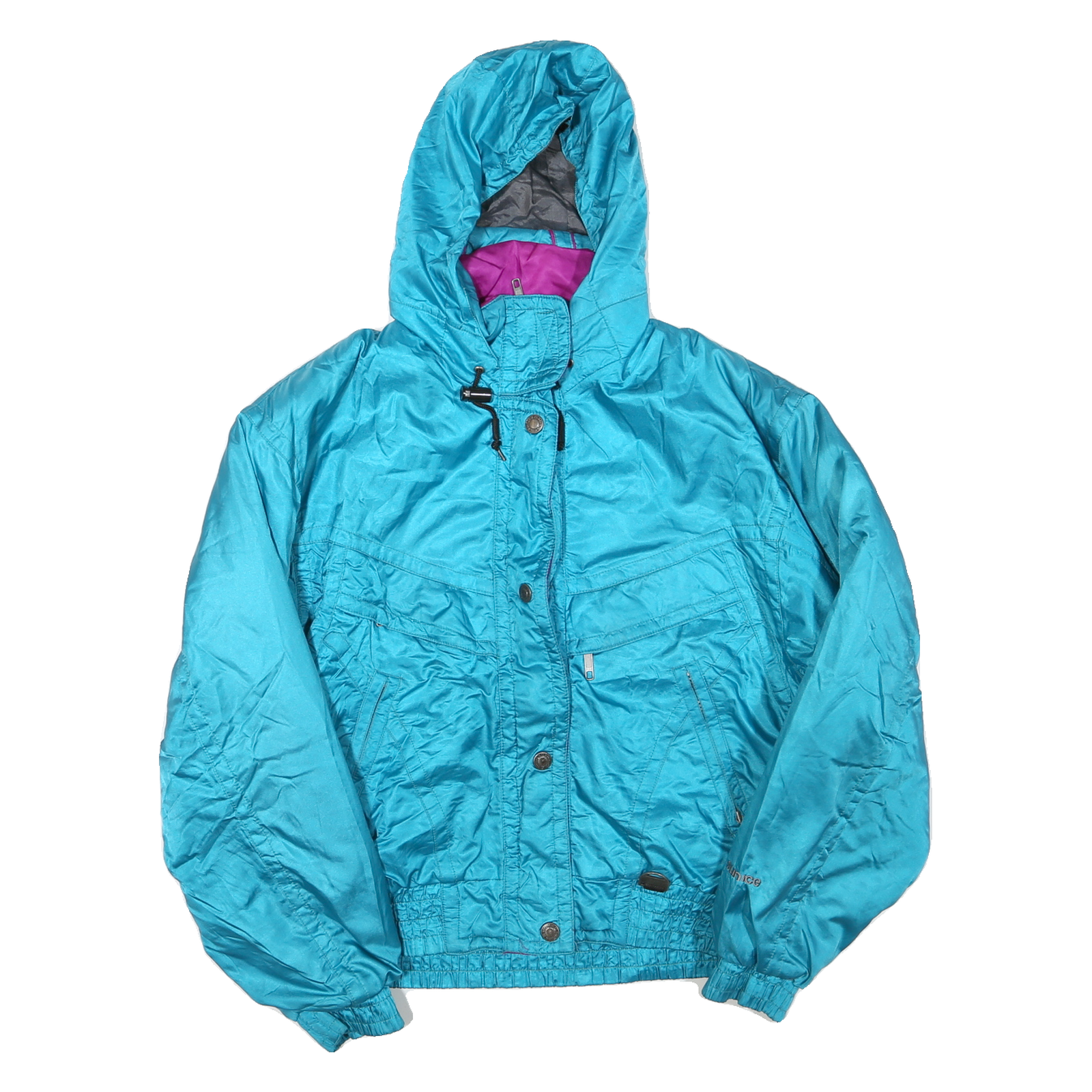 Womens Blue & Purple Hooded Zip Jacket M Polyester Blend Outdoor Casual Refurbished - N/A refurbished available on Cerqular