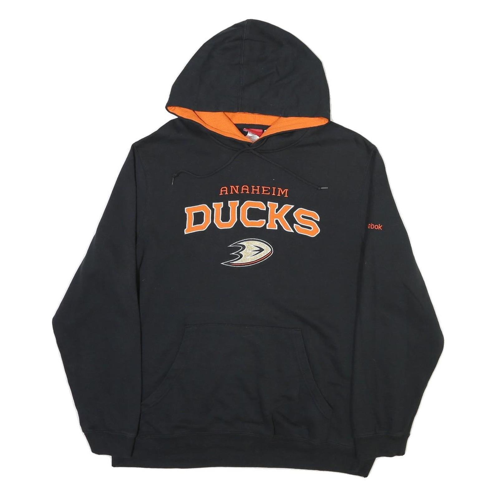 Buy REEBOK Mens Black & Orange Anaheim Ducks Pullover Hoodie L Sports Fanwear Refurbished - $33.79 REEBOK Mens Black & Orange Anaheim Ducks Pullover Hoodie L Sports Fanwear Refurbished - N/A refurbished available on Cerqular