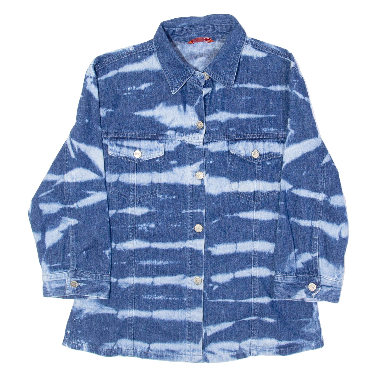 Acid Wash Womens Denim Shirt Blue Long Sleeve L Refurbished - N/A refurbished available on Cerqular