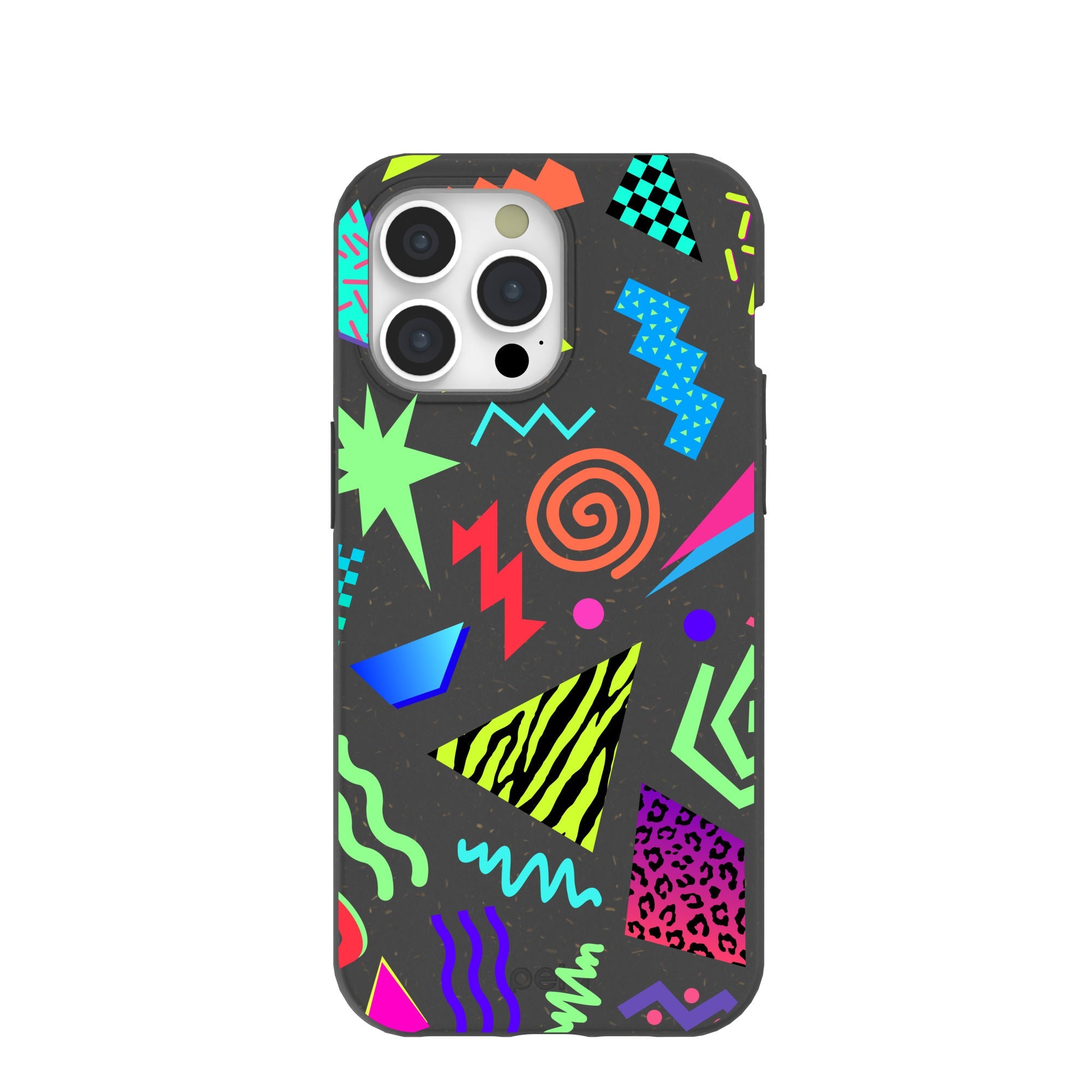 Black Neon Blast iPhone 15 Pro Max Case Refurbished - Pela Case refurbished available on Cerqular