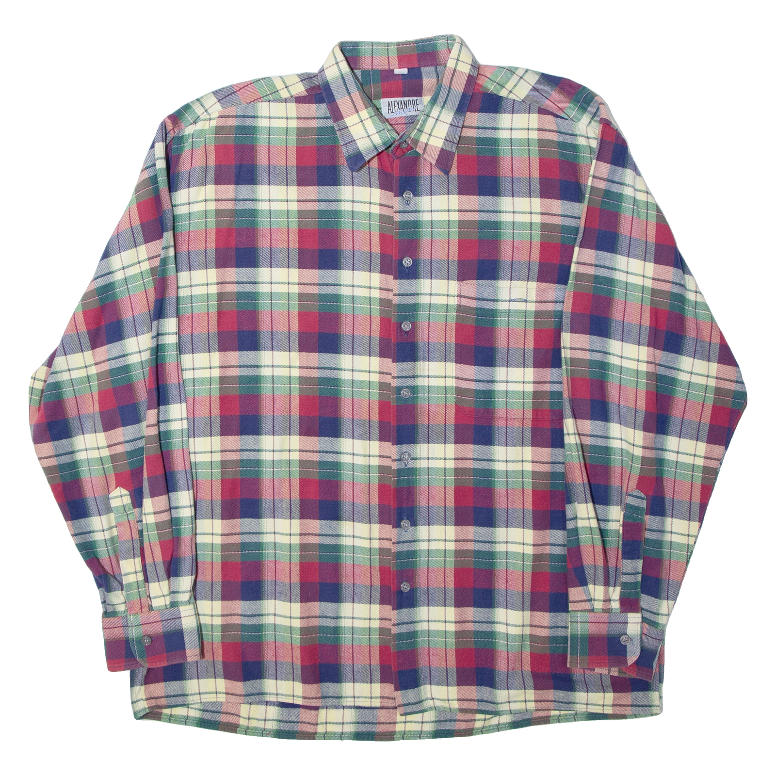 ALEXANDRE Mens Shirt Red Check Long Sleeve L Refurbished - N/A refurbished available on Cerqular
