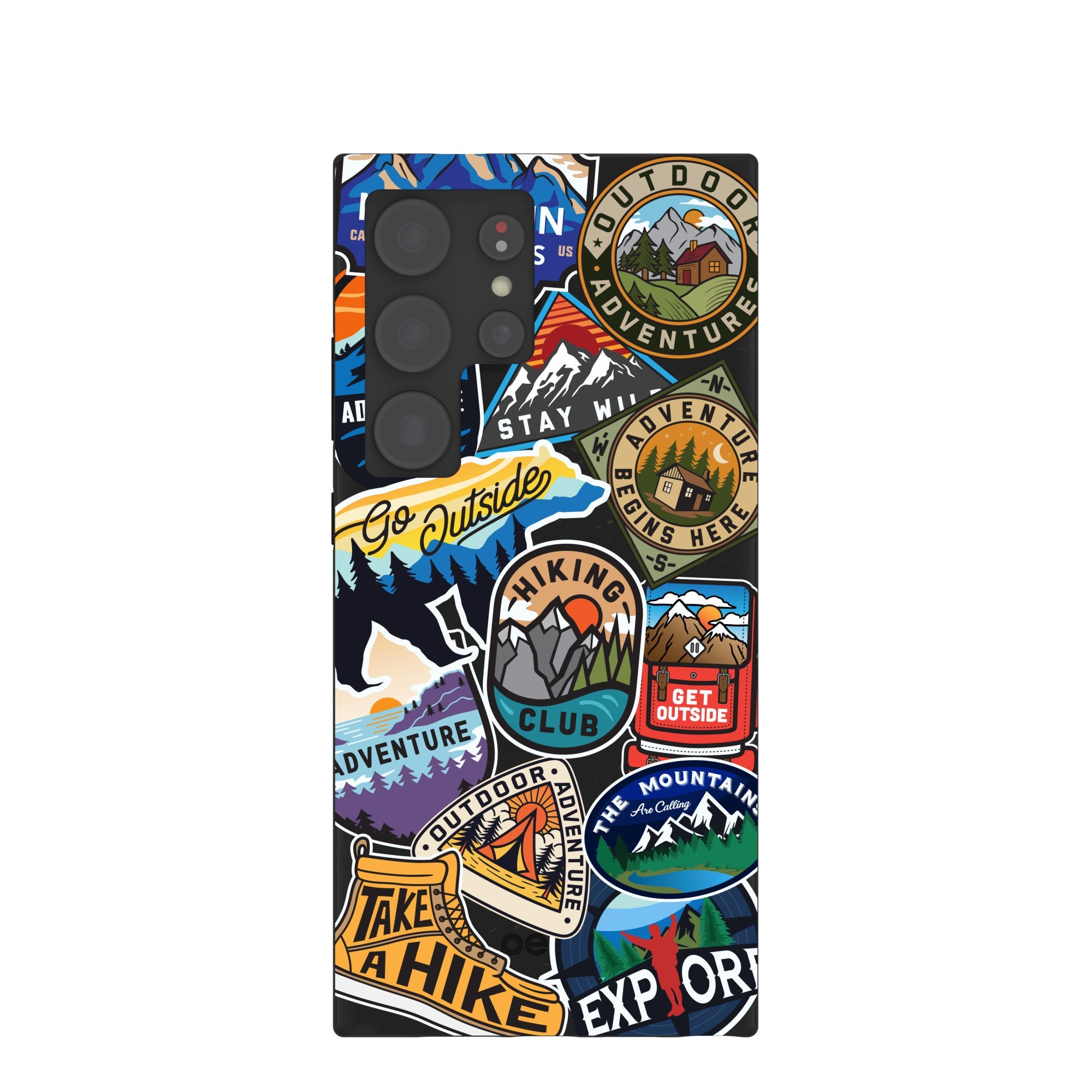 Black Trail Stickers Samsung Galaxy S24 Ultra Case Refurbished - Pela Case refurbished available on Cerqular