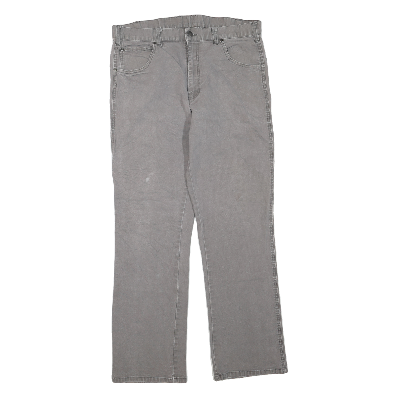 DICKIES Mens Regular Fit Grey Cotton Blend Denim W36 L30 Workwear Zip Jeans Refurbished - N/A refurbished available on Cerqular