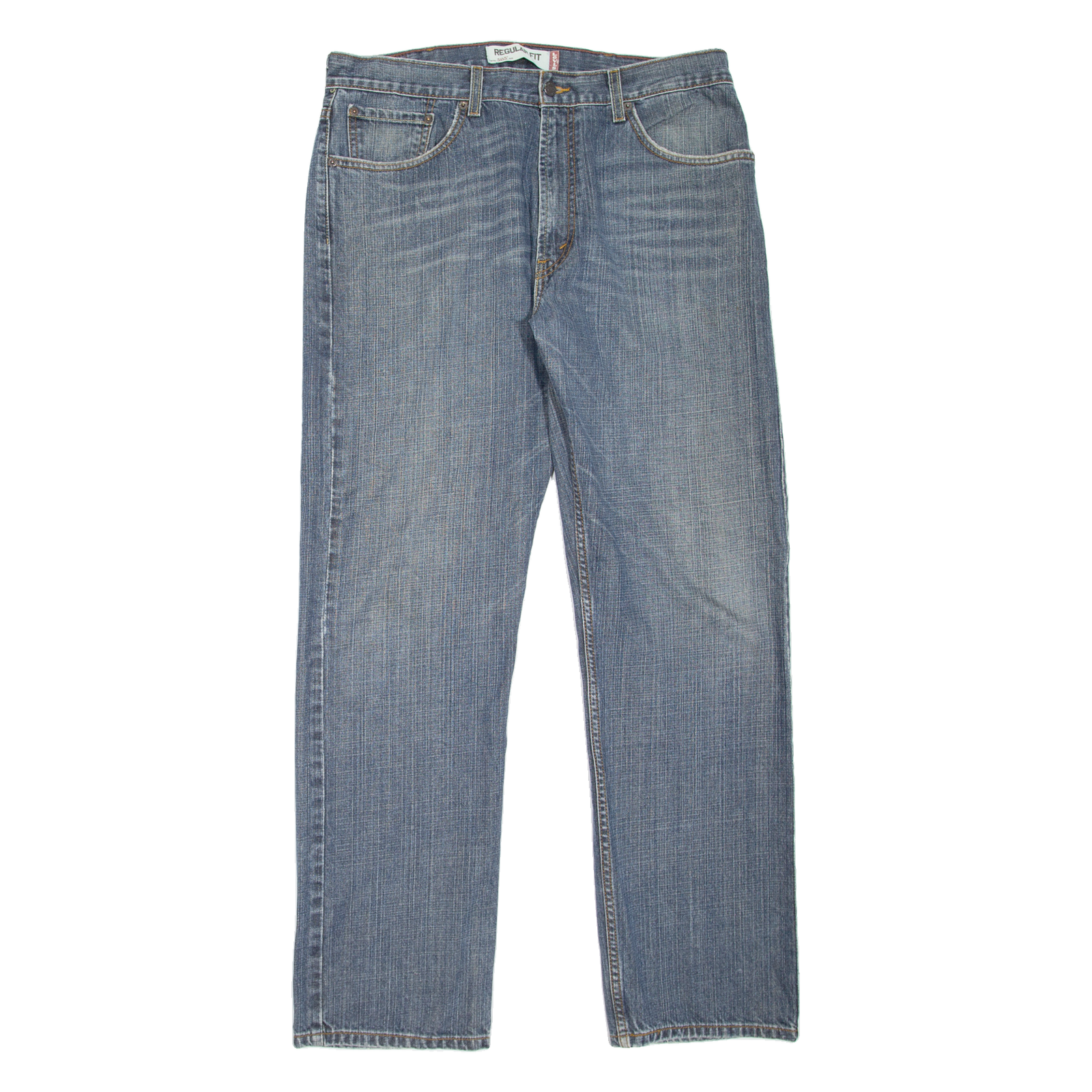 LEVI'S 505 Jeans Mens Blue Regular Straight Stone Wash W38 L34 Refurbished - N/A refurbished available on Cerqular