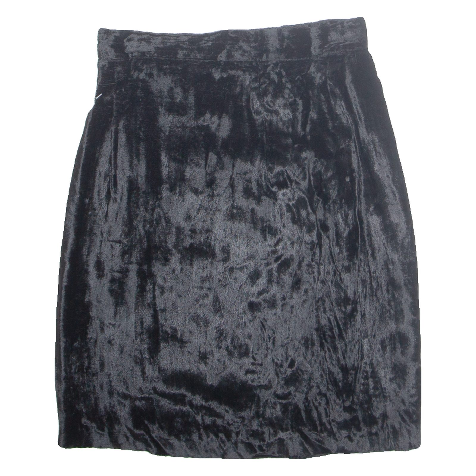 DONNA Womens Straight Skirt Black Knee Length Velvet XS Refurbished - N/A refurbished available on Cerqular