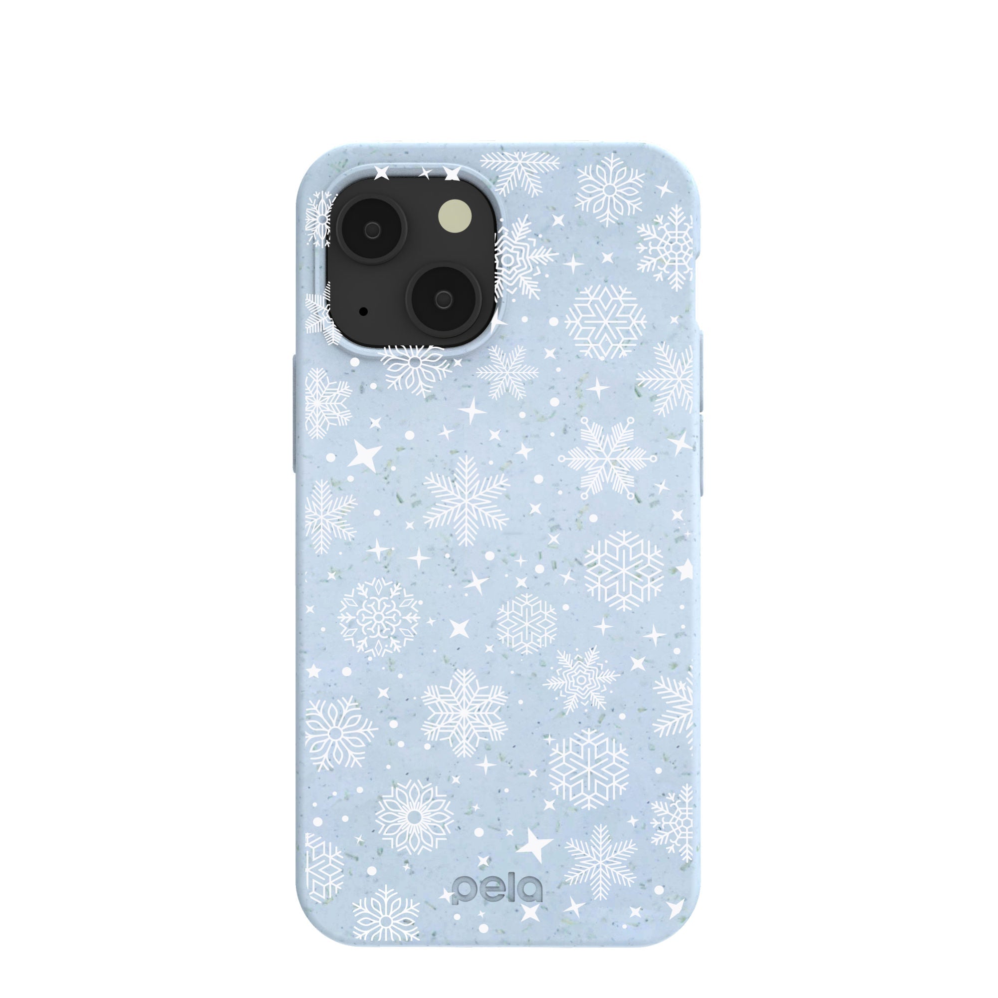 Powder Blue Let it Snow iPhone 13 Mini Case Refurbished - Pela Case refurbished available on Cerqular