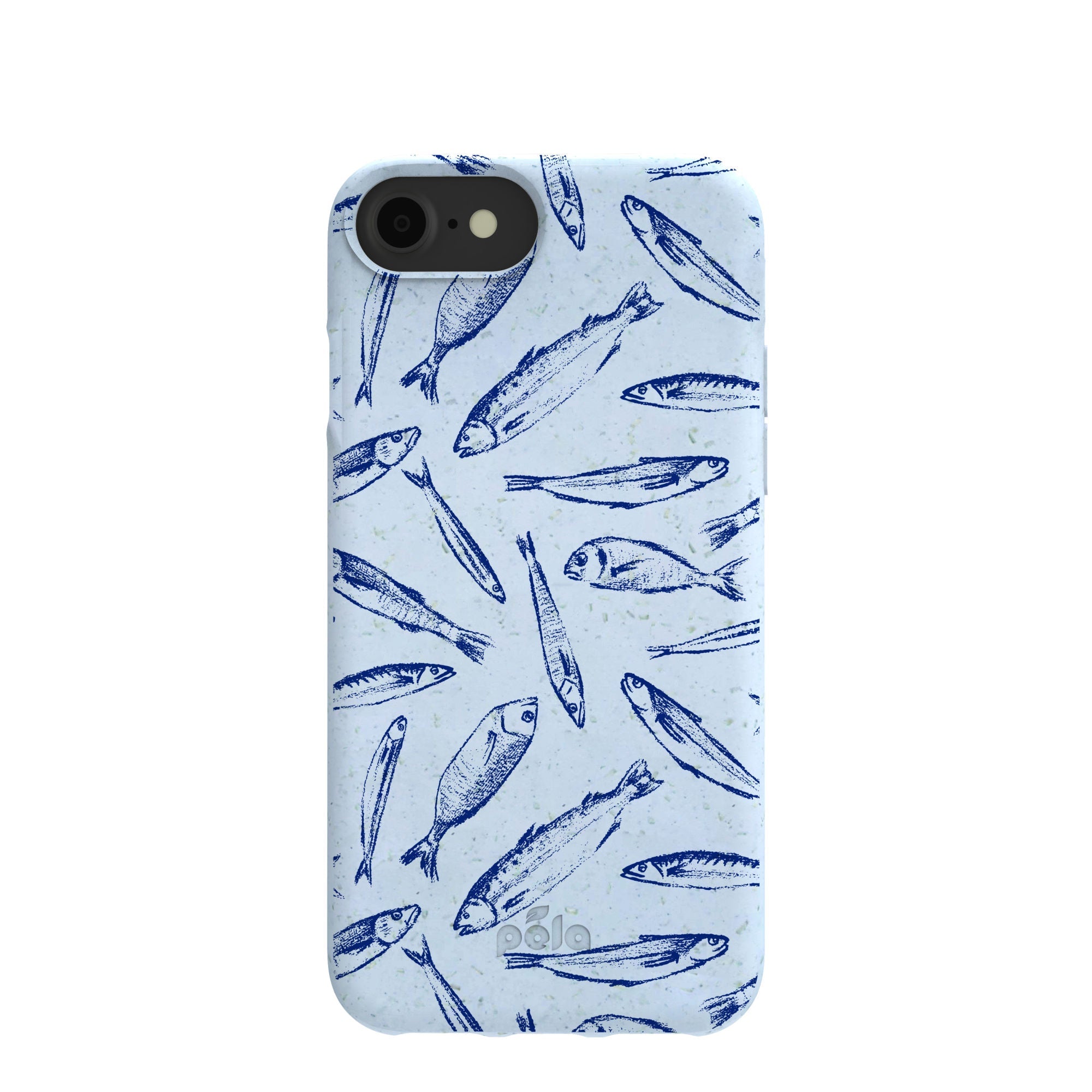 Powder Blue Fishery iPhone 6/6s/7/8/SE Case Refurbished - Pela Case refurbished available on Cerqular
