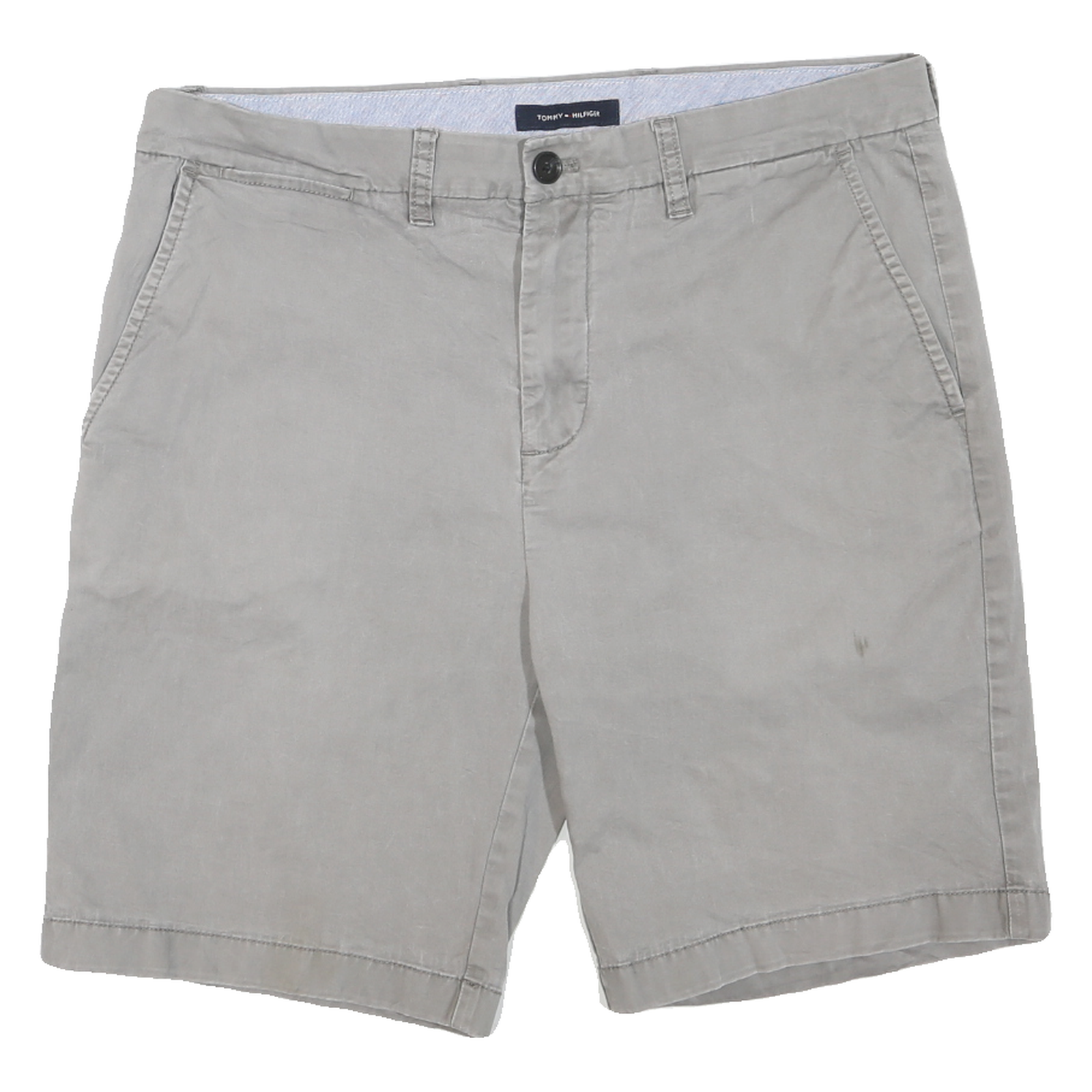 TOMMY HILFIGER Mens Shorts Grey Casual Plain M W33 Cotton Blend Comfortable Refurbished - N/A refurbished available on Cerqular