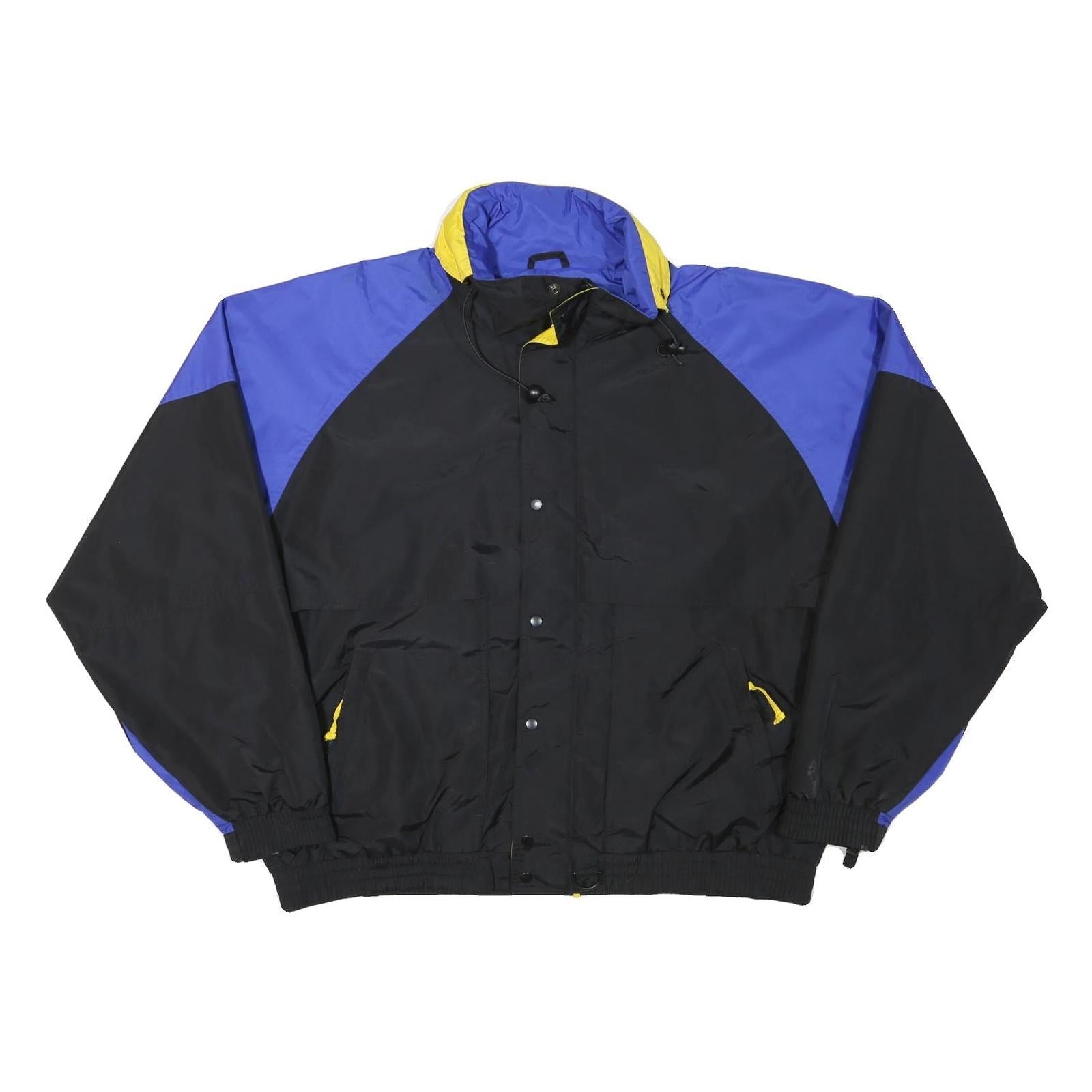 TN MOUNTAIN Mens Black & Blue Outdoor Jacket XL Polyester Blend Zip Colourblock Refurbished - N/A refurbished available on Cerqular