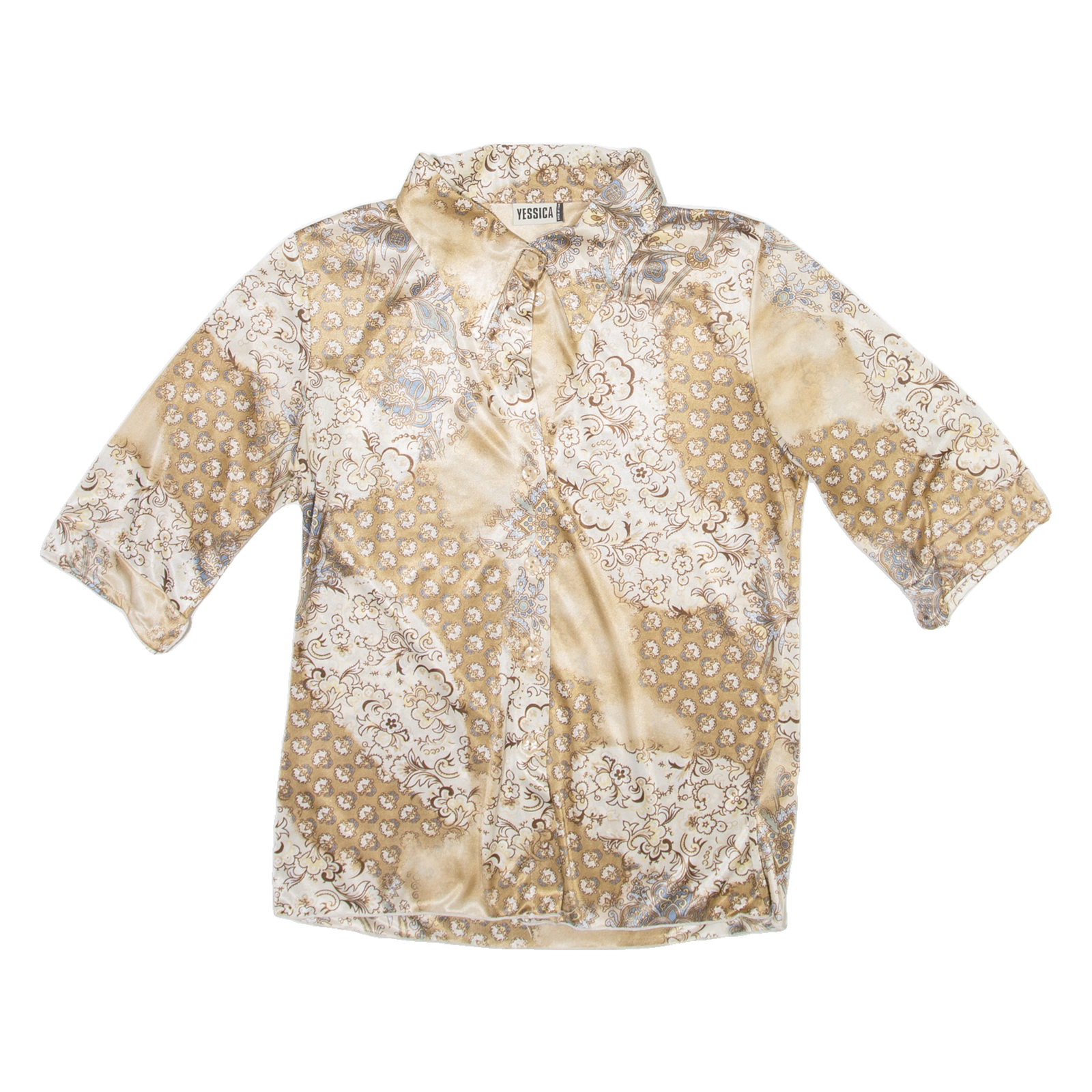 Buy YESSICA Womens Shirt Brown Silk Floral Long Sleeve S Refurbished - $18.19 YESSICA Womens Shirt Brown Silk Floral Long Sleeve S Refurbished - N/A refurbished available on Cerqular