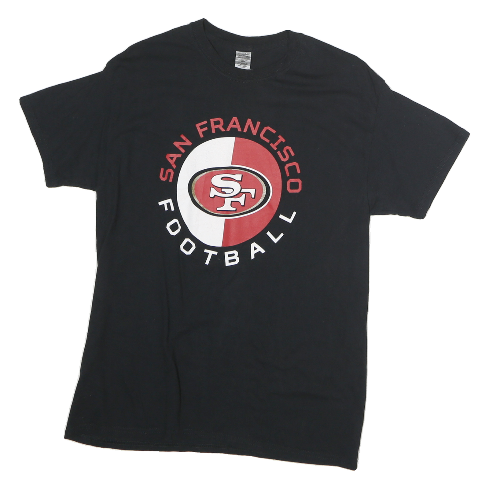 GILDAN Mens Black San Francisco Football Graphic T-Shirt M Short Sleeve Crew Refurbished - N/A refurbished available on Cerqular