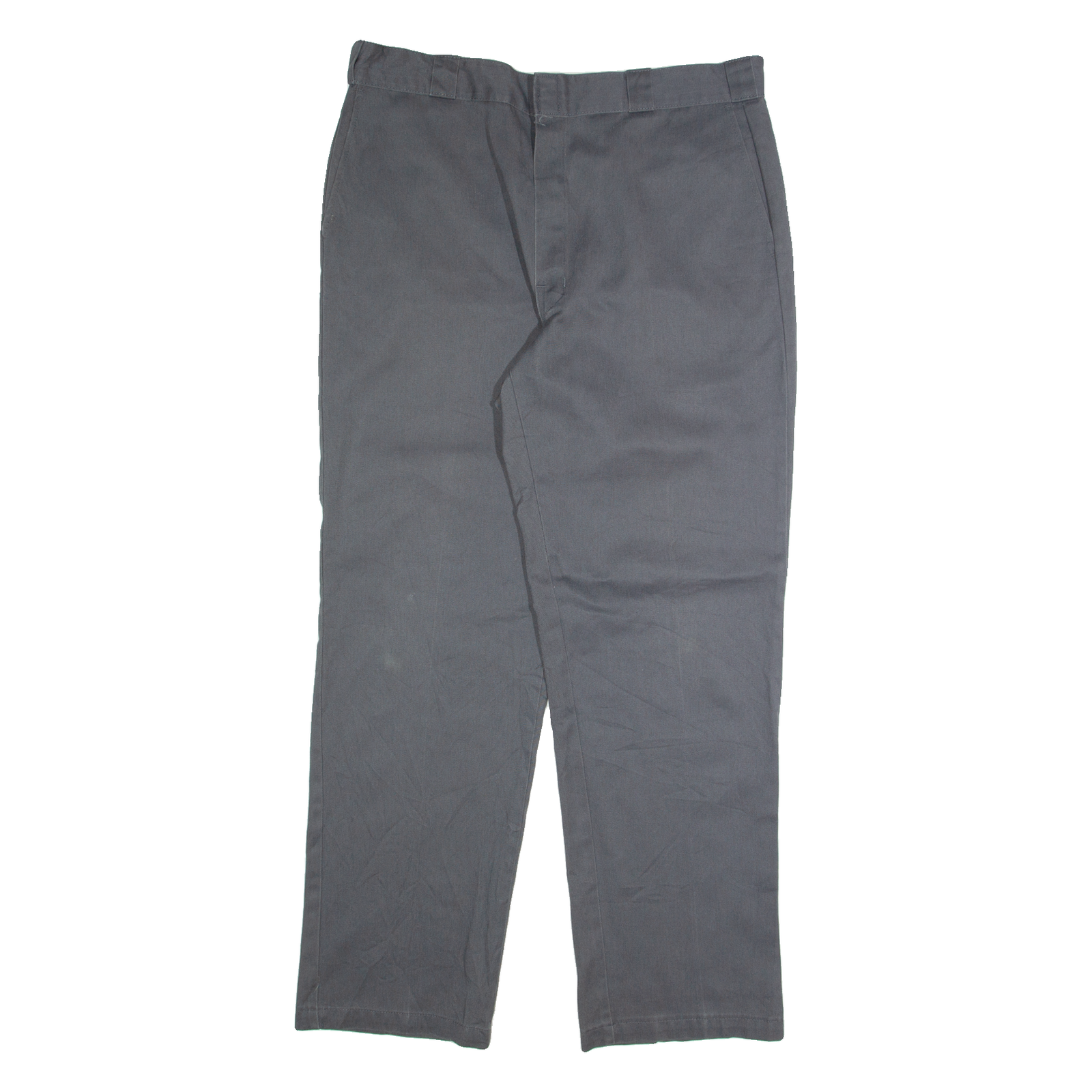 DICKIES Chino Mens Trousers Grey Regular Straight W38 L32 Refurbished - N/A refurbished available on Cerqular