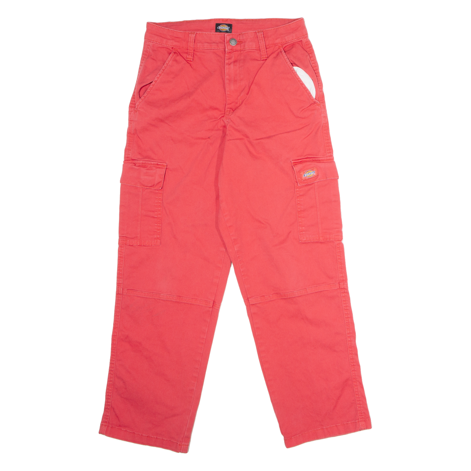 DICKIES Workwear Cargo Womens Twill Trousers Red Regular Straight W26 L28 Refurbished - N/A refurbished available on Cerqular