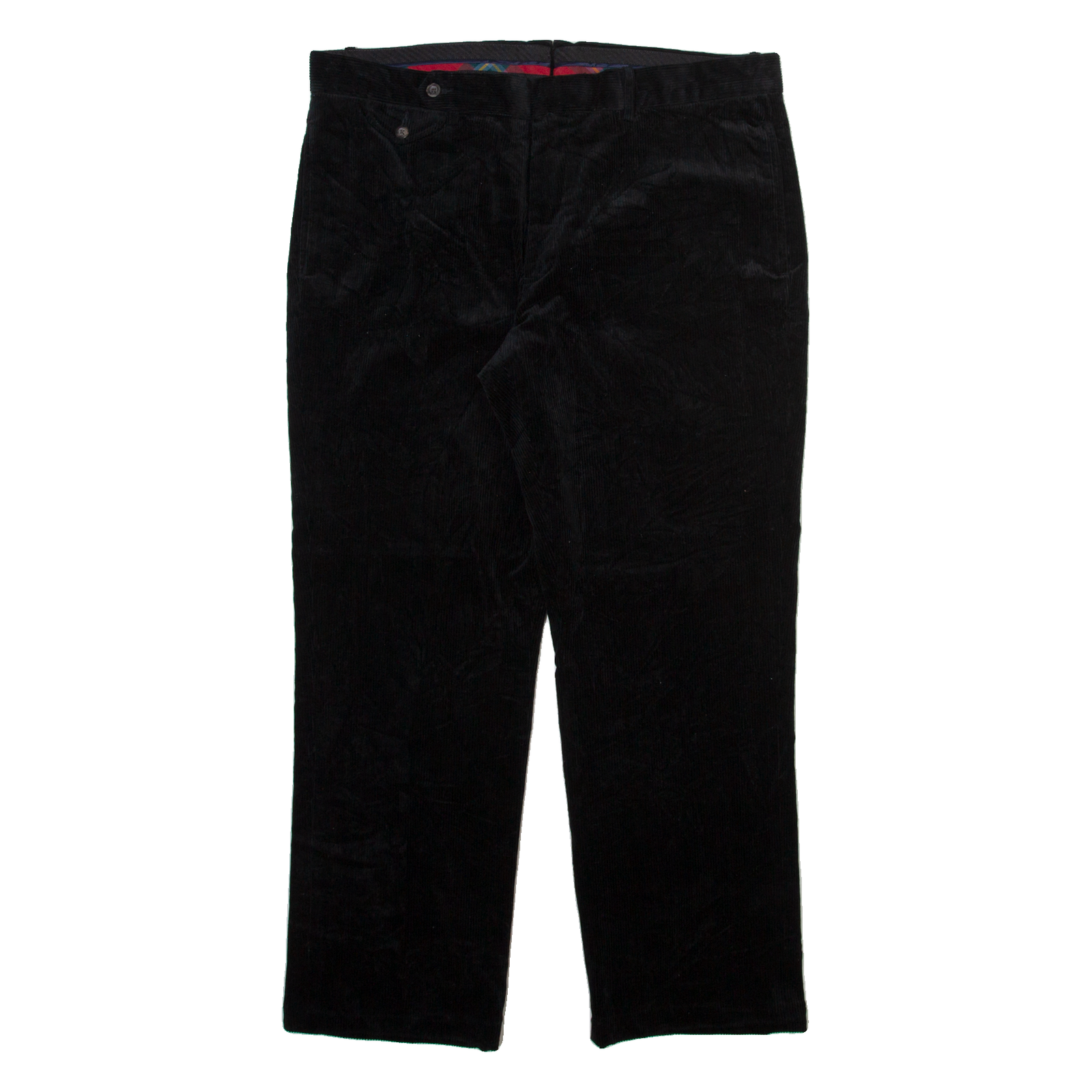 POLO RALPH LAUREN Mens Corduroy Trousers Black Regular Straight W37 L28 Refurbished - N/A refurbished available on Cerqular