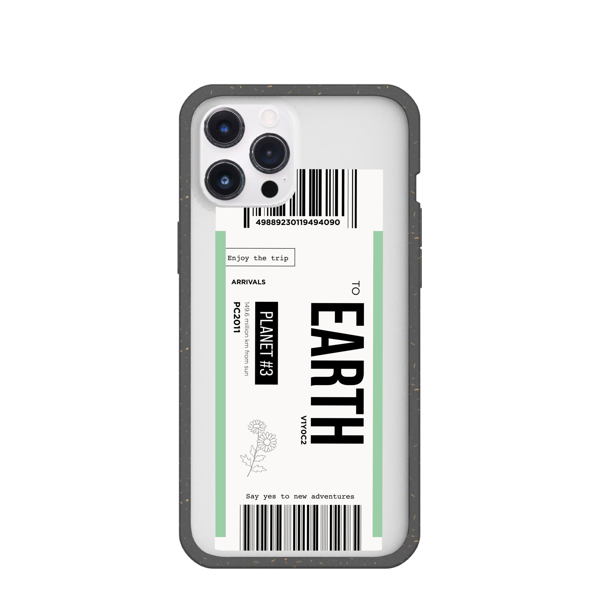 Clear Earthbound iPhone 12 Pro Max Case With Black Ridge Refurbished - Pela Case refurbished available on Cerqular