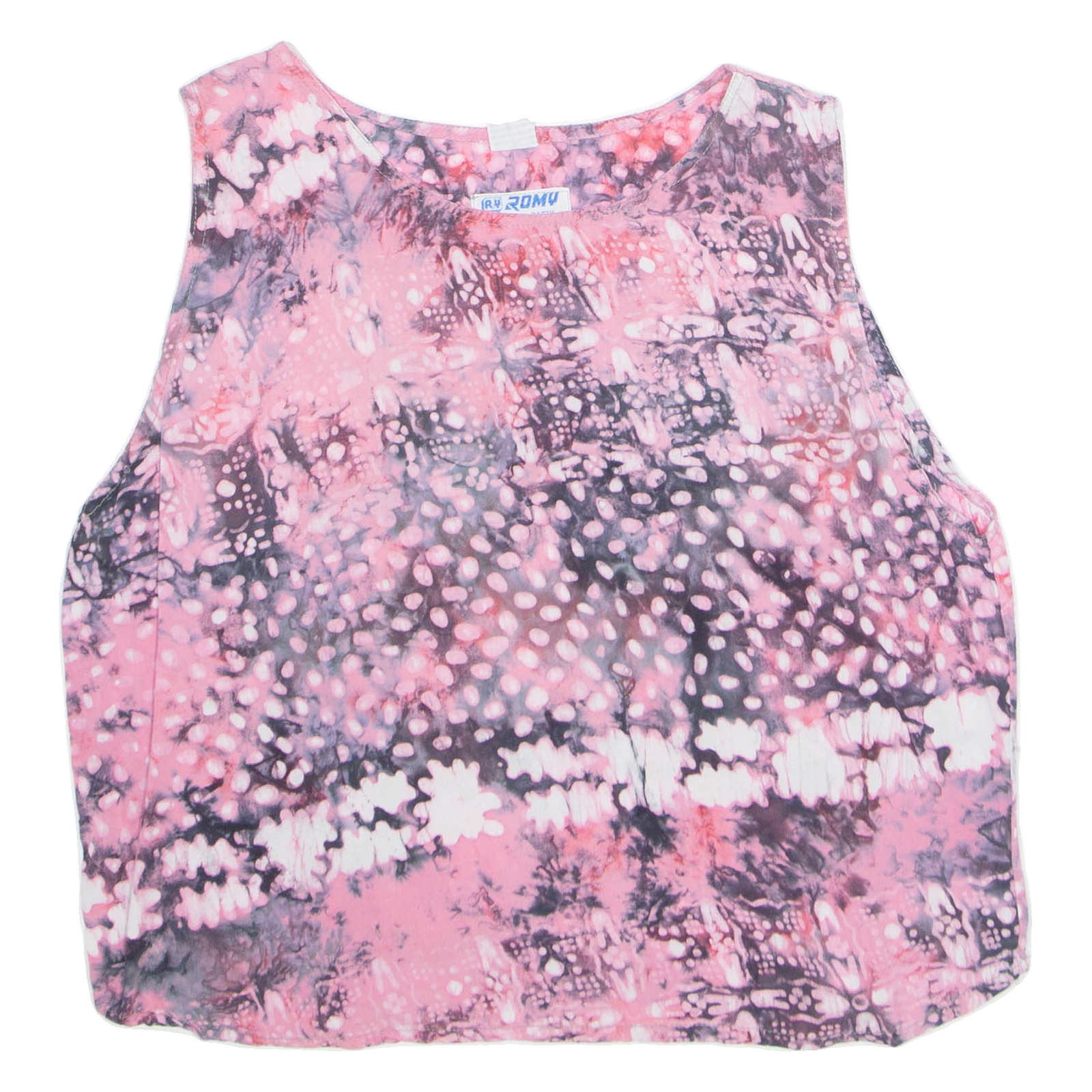 ROMY Womens Printed Top Pink Sleeveless Crazy Pattern M Refurbished - N/A refurbished available on Cerqular
