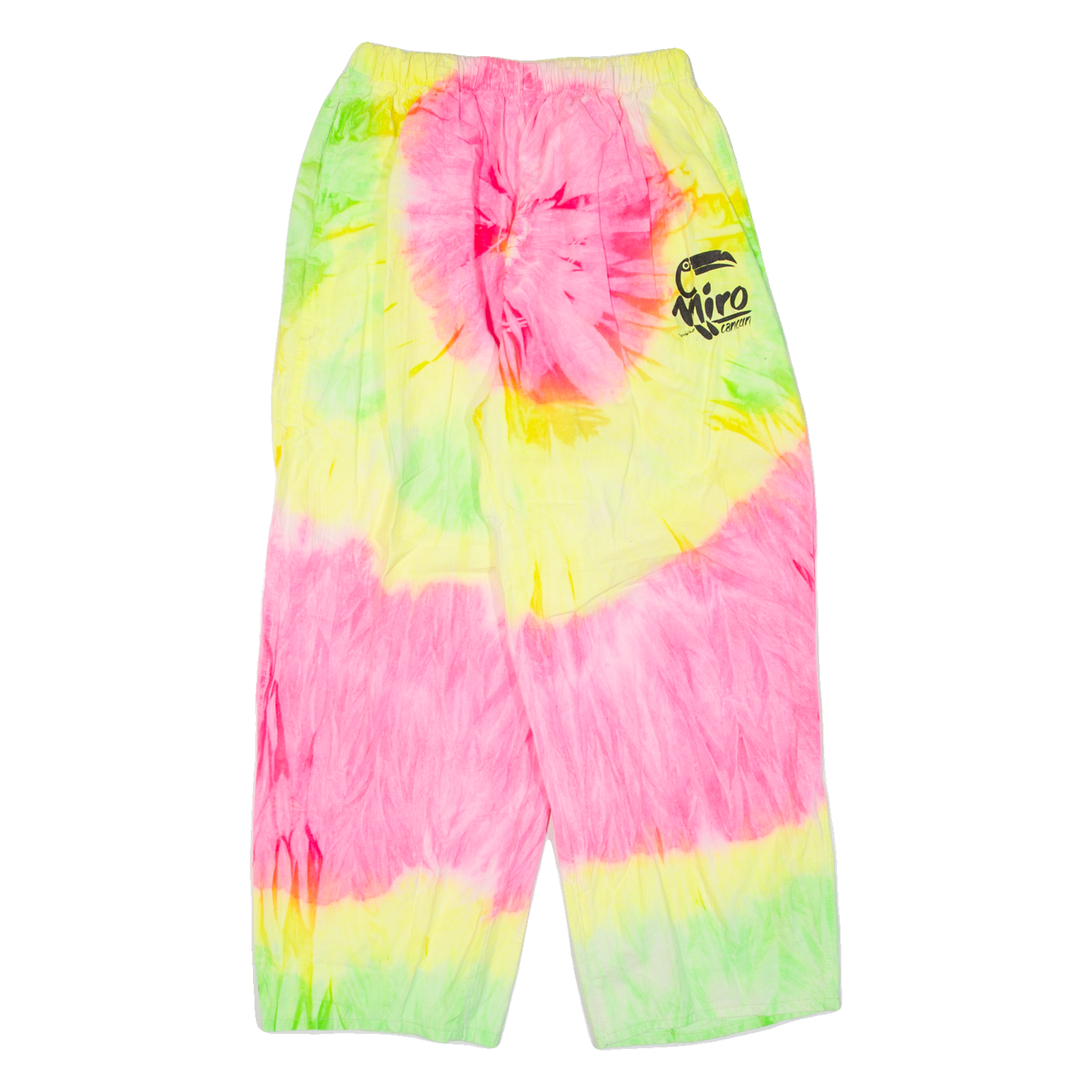 Tie-Dye 3/4 Length Womens Trousers Pink Relaxed Straight 90s W28 L24 Refurbished - N/A refurbished available on Cerqular