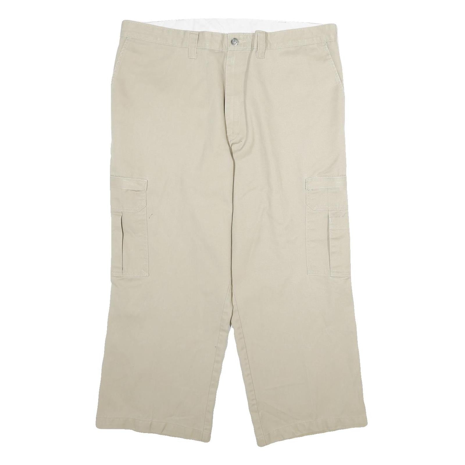 DICKIES Mens Beige Cotton Regular Straight Trousers W40 L30 Cargo Workwear Refurbished - N/A refurbished available on Cerqular