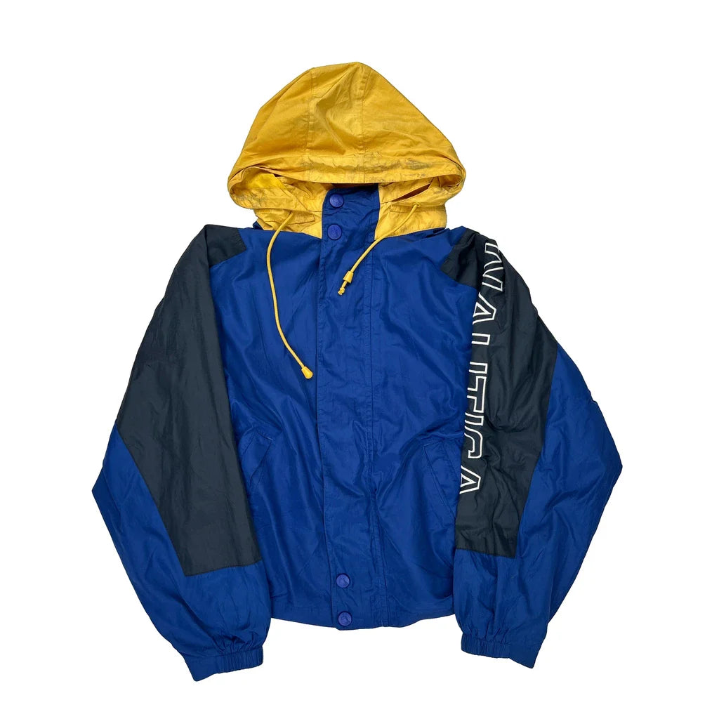 Buy Nautica Spellout Windbreaker - Medium Blue Nylon Refurbished - $87.09 Nautica Spellout Windbreaker - Medium Blue Nylon Refurbished - Thrifted (note: this is a term often used to describe second- refurbished available on Cerqular